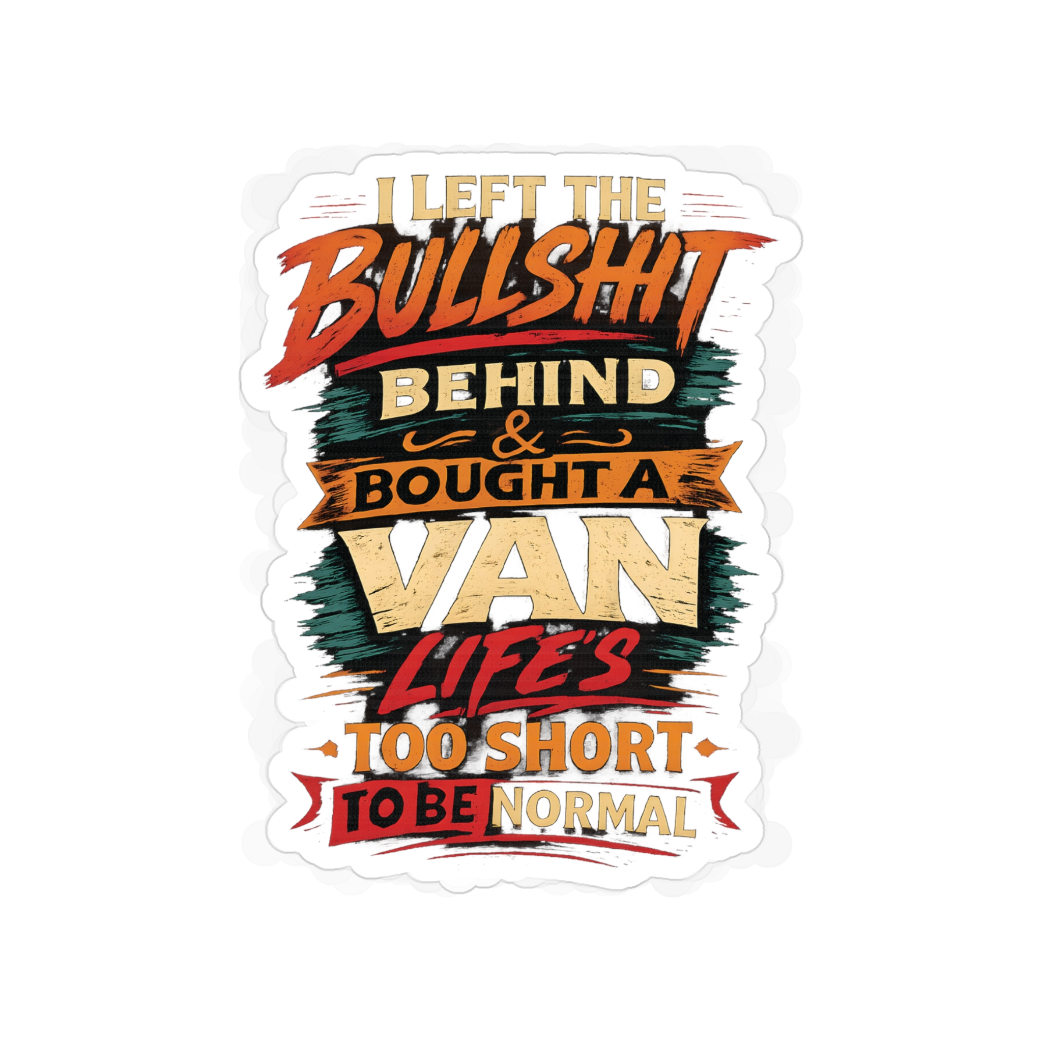 Transparent Outdoor Stickers – "I Left The Bullshit" Design F**K-Line