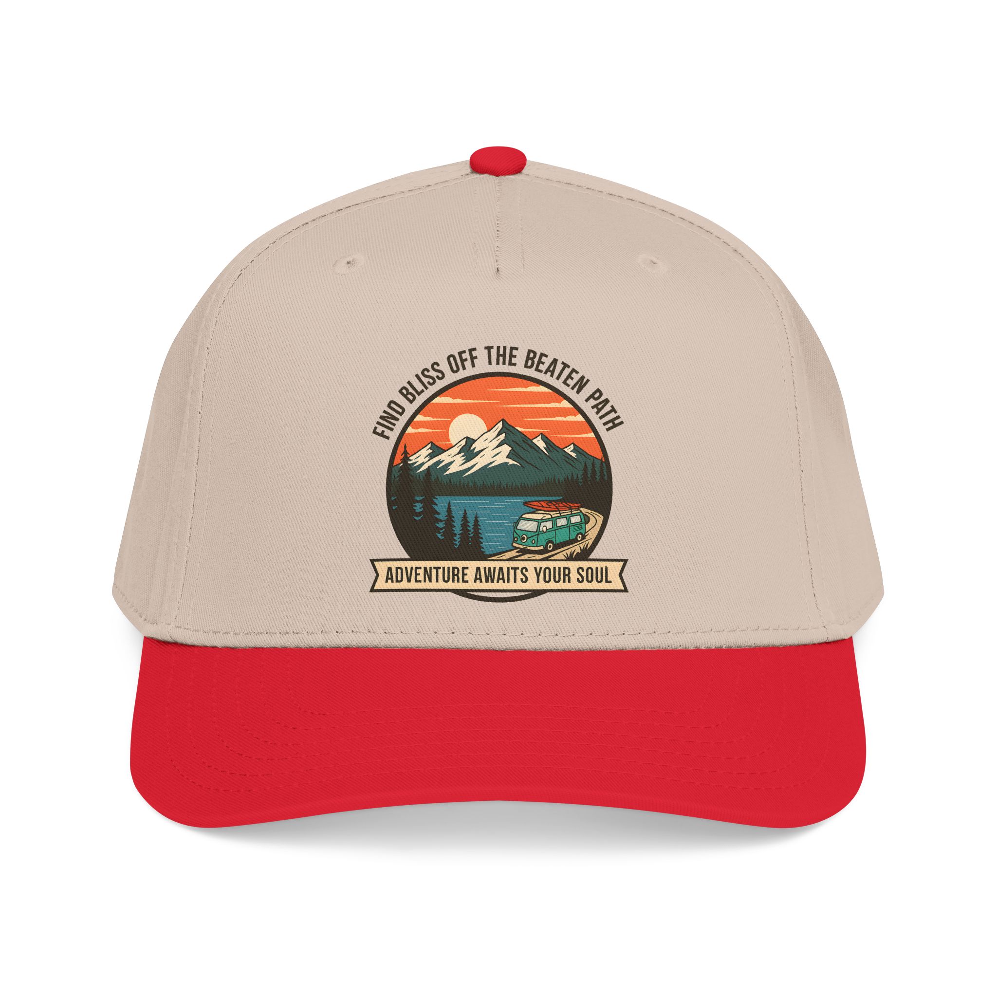 17060088620264094791_2048.jpeg Baseball Cap — "Find Bliss of the beaten patch-Adventure Awaits Your Soul" Vintage Mountain Camp Camper Design