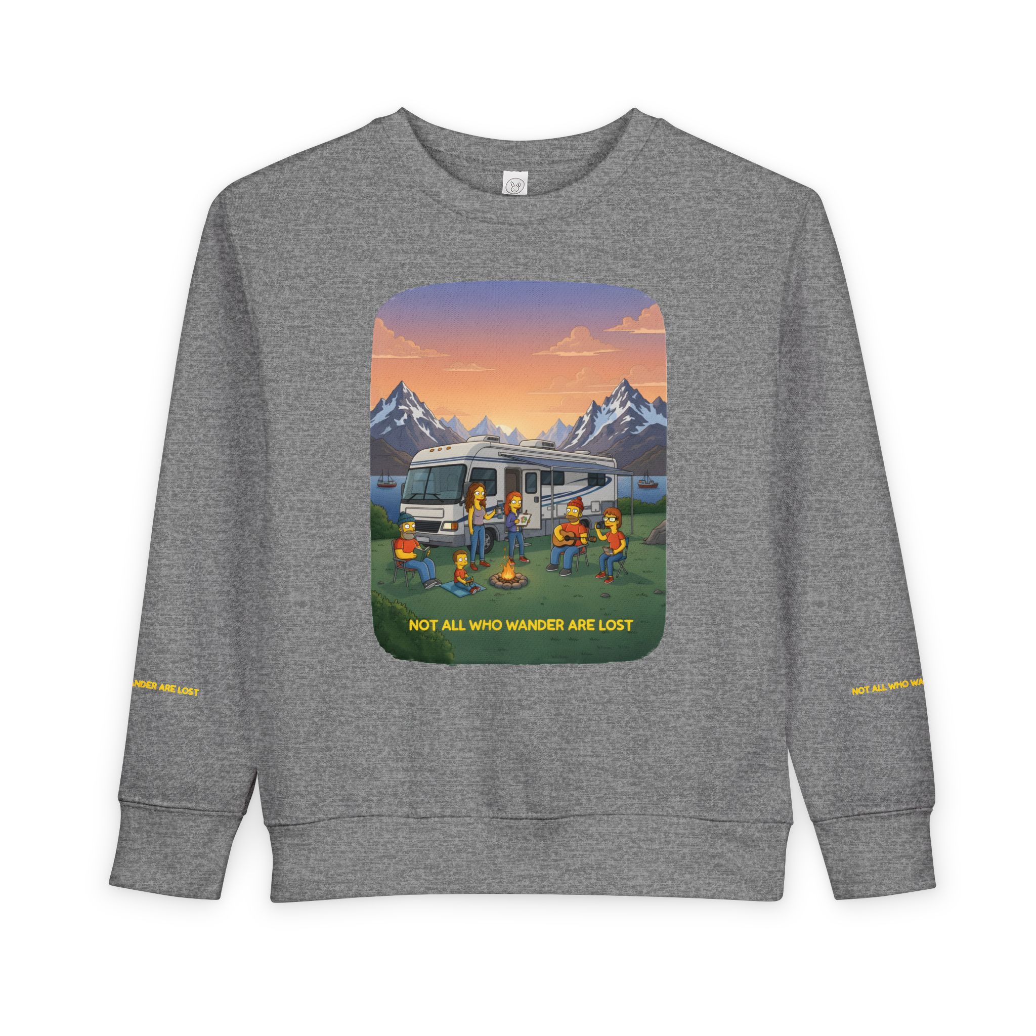 Toddler Sweatshirt - "Not All Who Wander Are Lost" (Design Sitcom-Line)