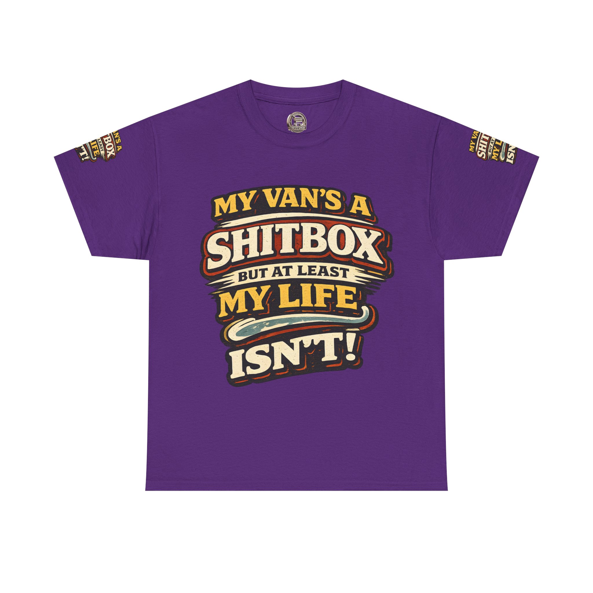 Unisex Heavy Cotton Tee — "My Van`s A Shitbox" Design F**K-Line