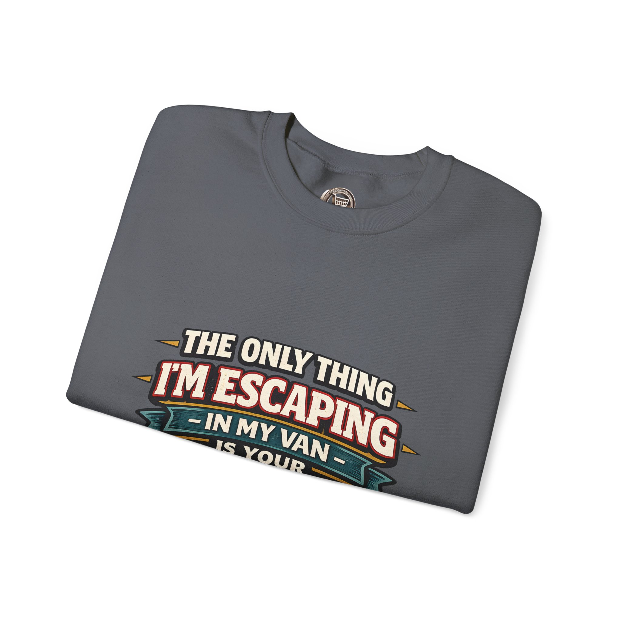 Unisex Heavy Blend™ Crewneck Sweatshirt — "The Only Thing I´m Escaping" Design F**K-Line