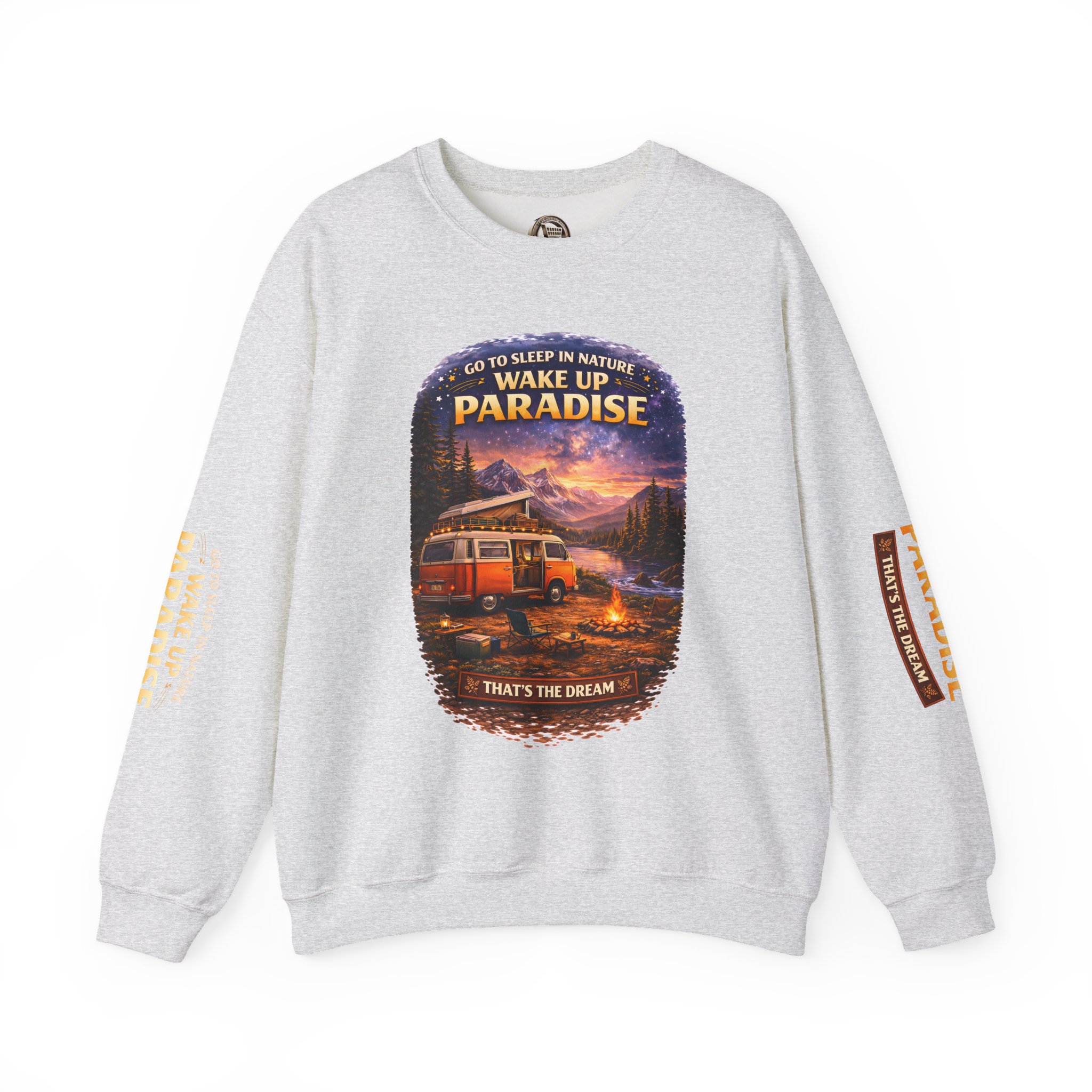 Unisex Heavy Blend™ Crewneck Sweatshirt — "Go To Sleep Nature " Design Scenic-Line