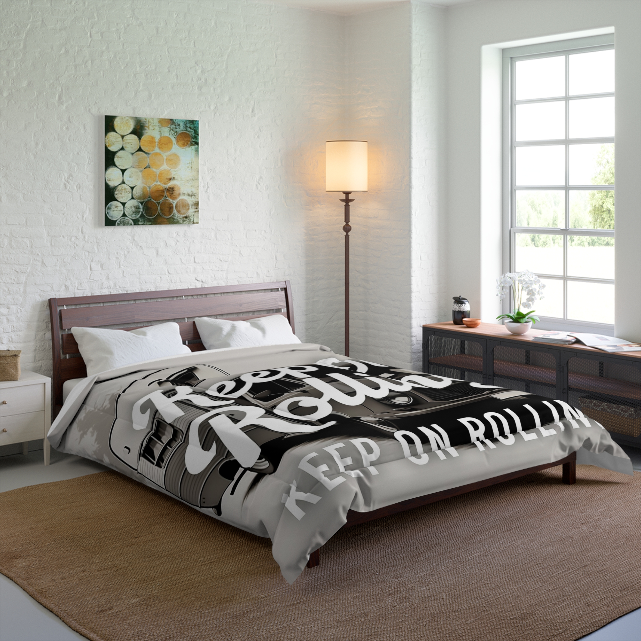 17091671827324113051_2048.jpeg Comforter – "Keep On Rolling" Vintage Camper Travel Bedding