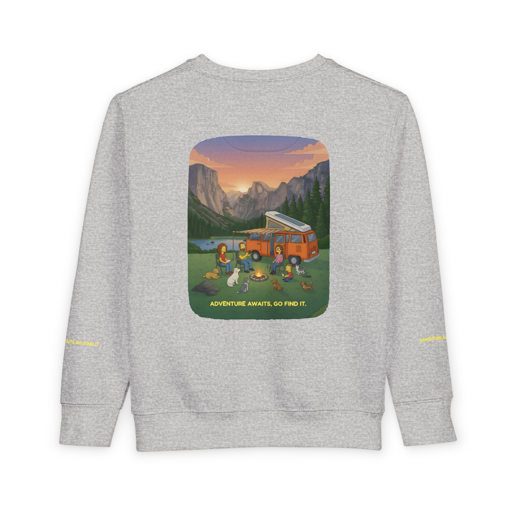 Toddler Sweatshirt - "Adventure Awaits-Go Find It" (Design Sitcom-Line)