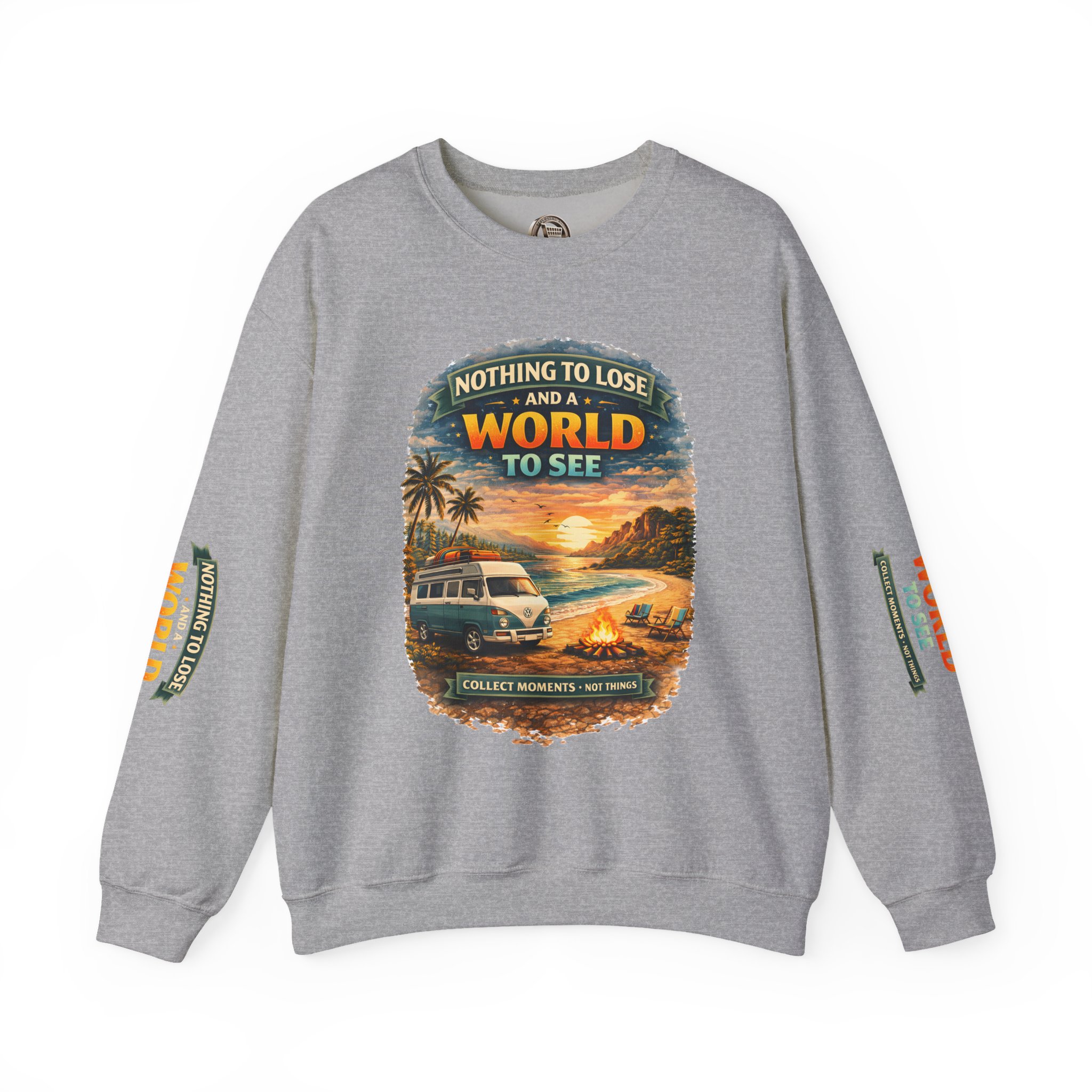 Unisex Heavy Blend™ Crewneck Sweatshirt — "Nothing To Lose" Design Scenic-Line