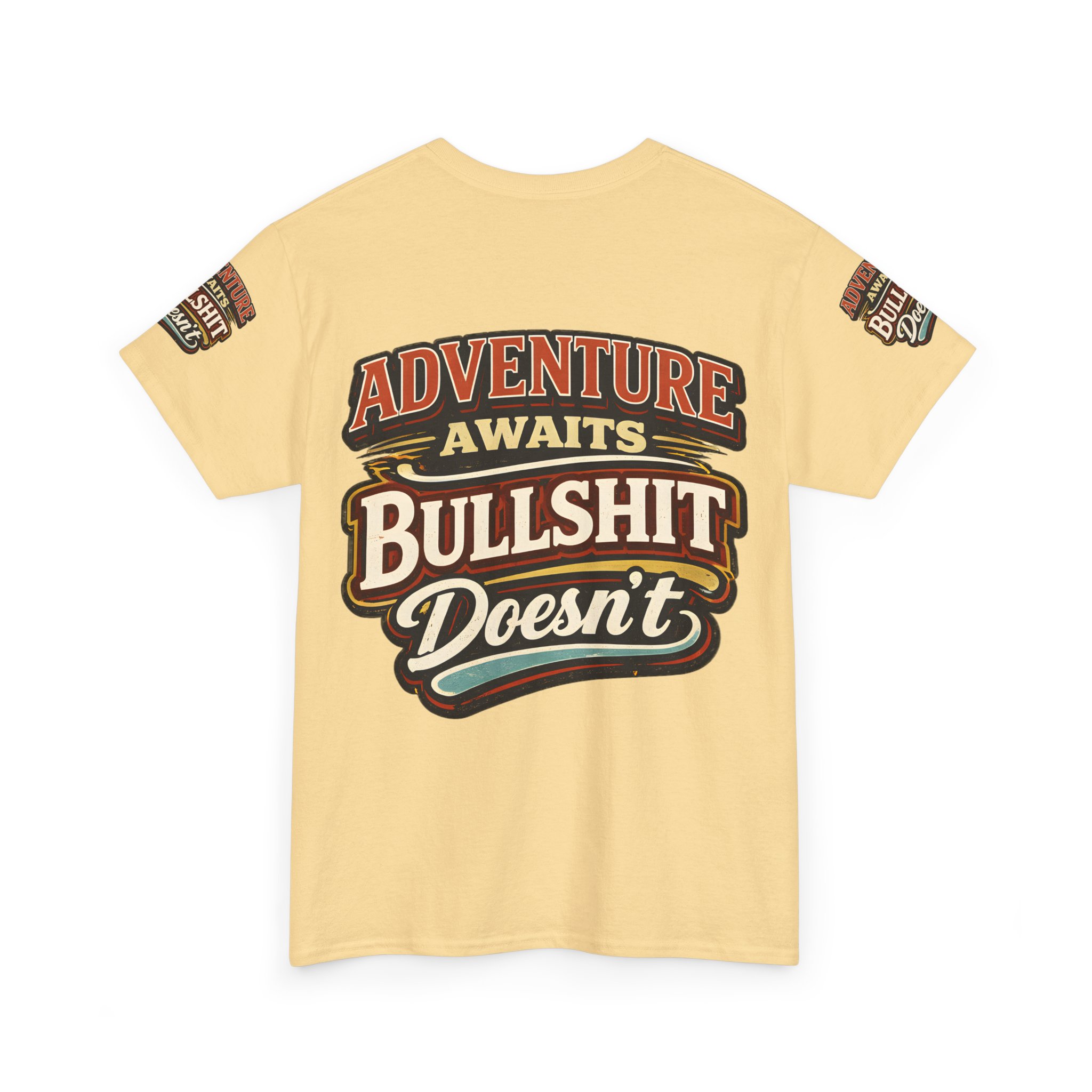 Unisex Heavy Cotton Tee — "Adventure Awaits" Design F**K-Line
