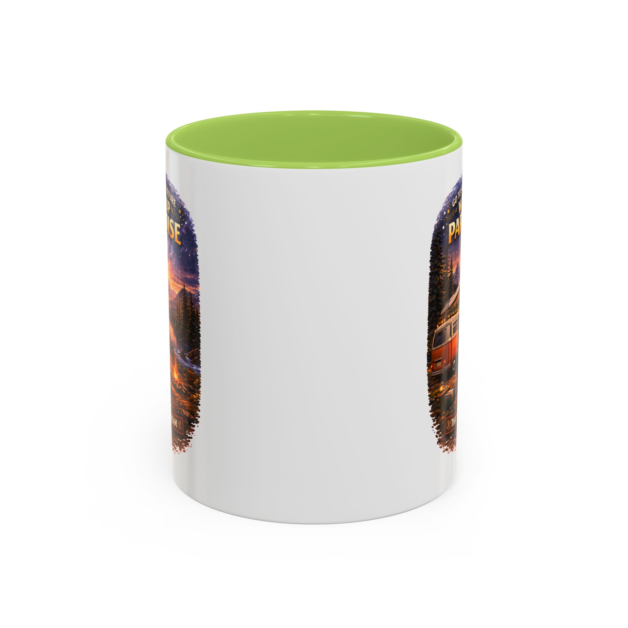 Accent Coffee Mug (11, 15oz) — "Go to Sleep in Nature" Design Scenic-Line