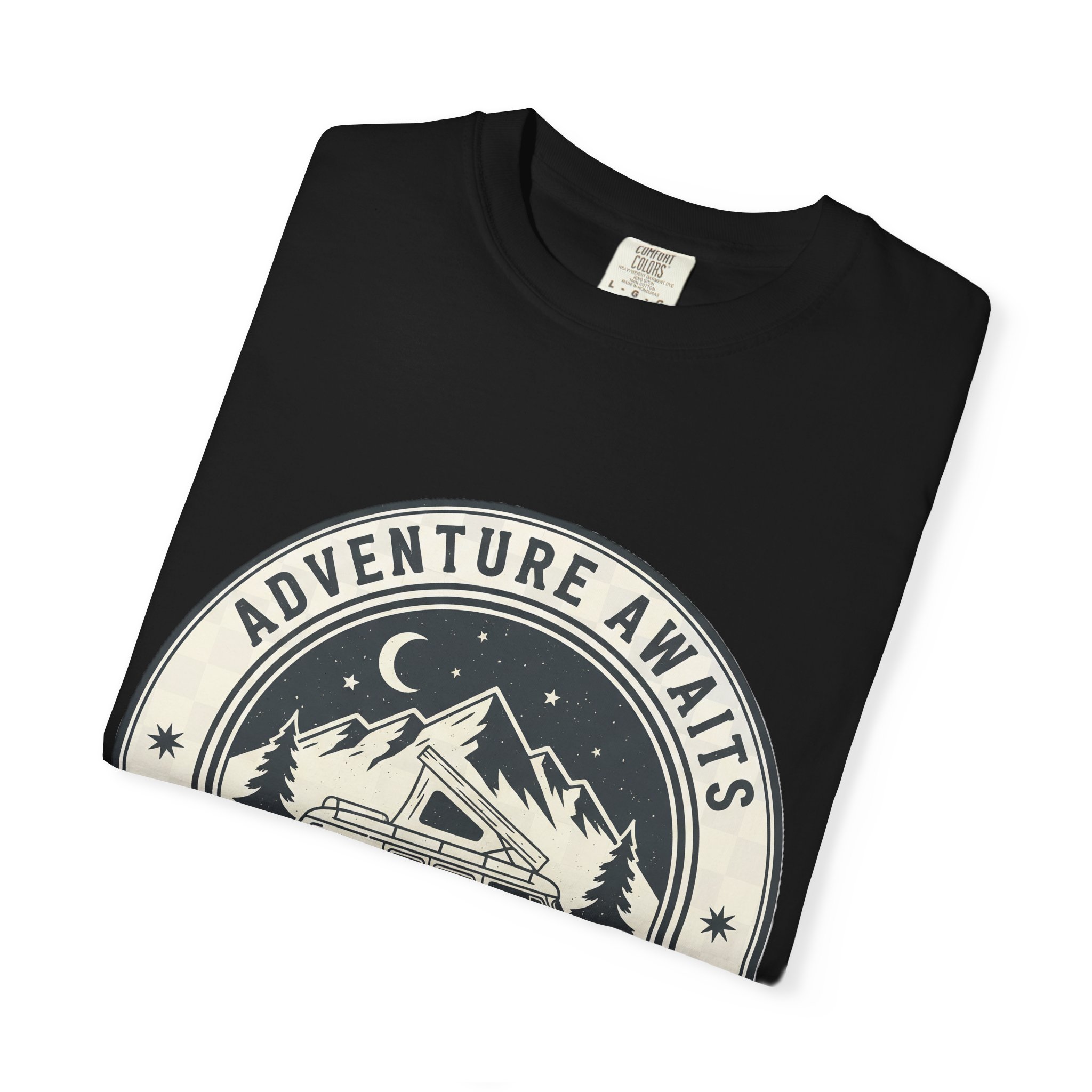 T-Shirt — "Adventure Awaits-Go Where You Feel Most Alive" (Only Front Printed) Outdoor Travel Tee