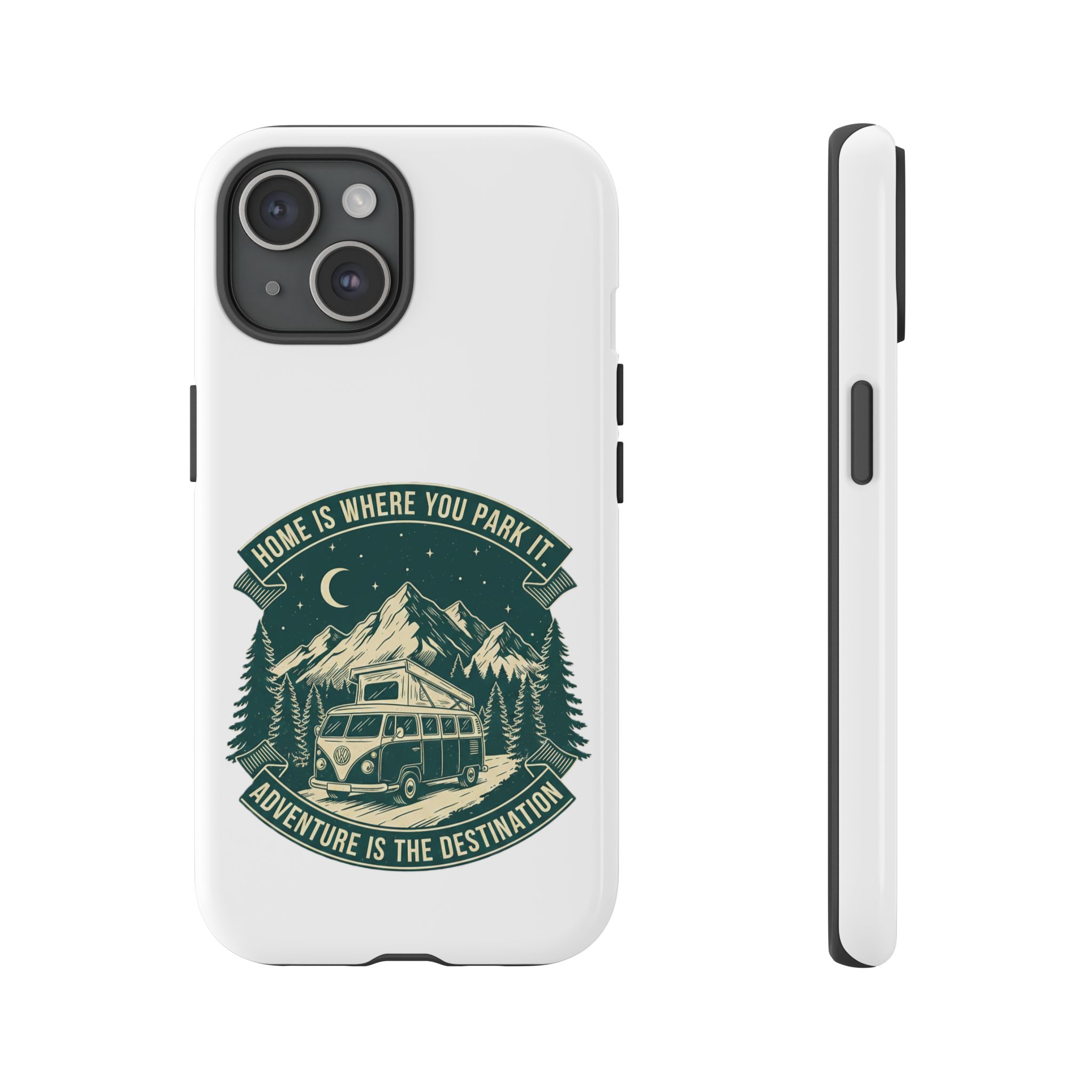 Phone Case — "Home Is Where You Park It-Adventure is the destination" Camper Van Design