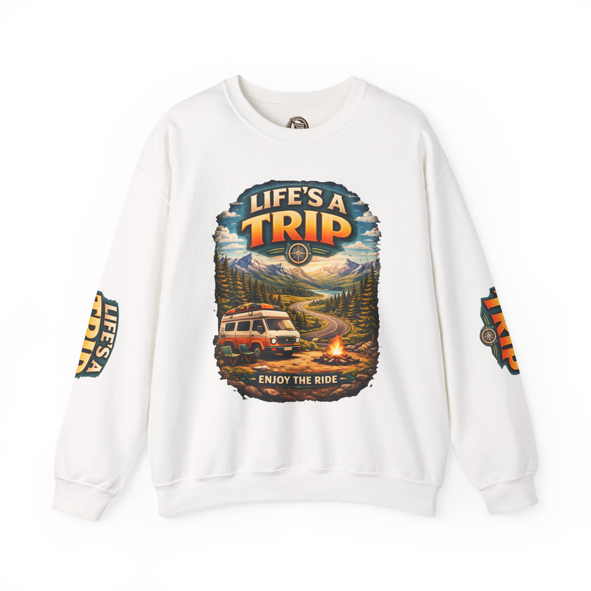 17161993893822770554_2048.jpeg Unisex Heavy Blend™ Crewneck Sweatshirt — "Life s A Trip" Design Scenic-Line