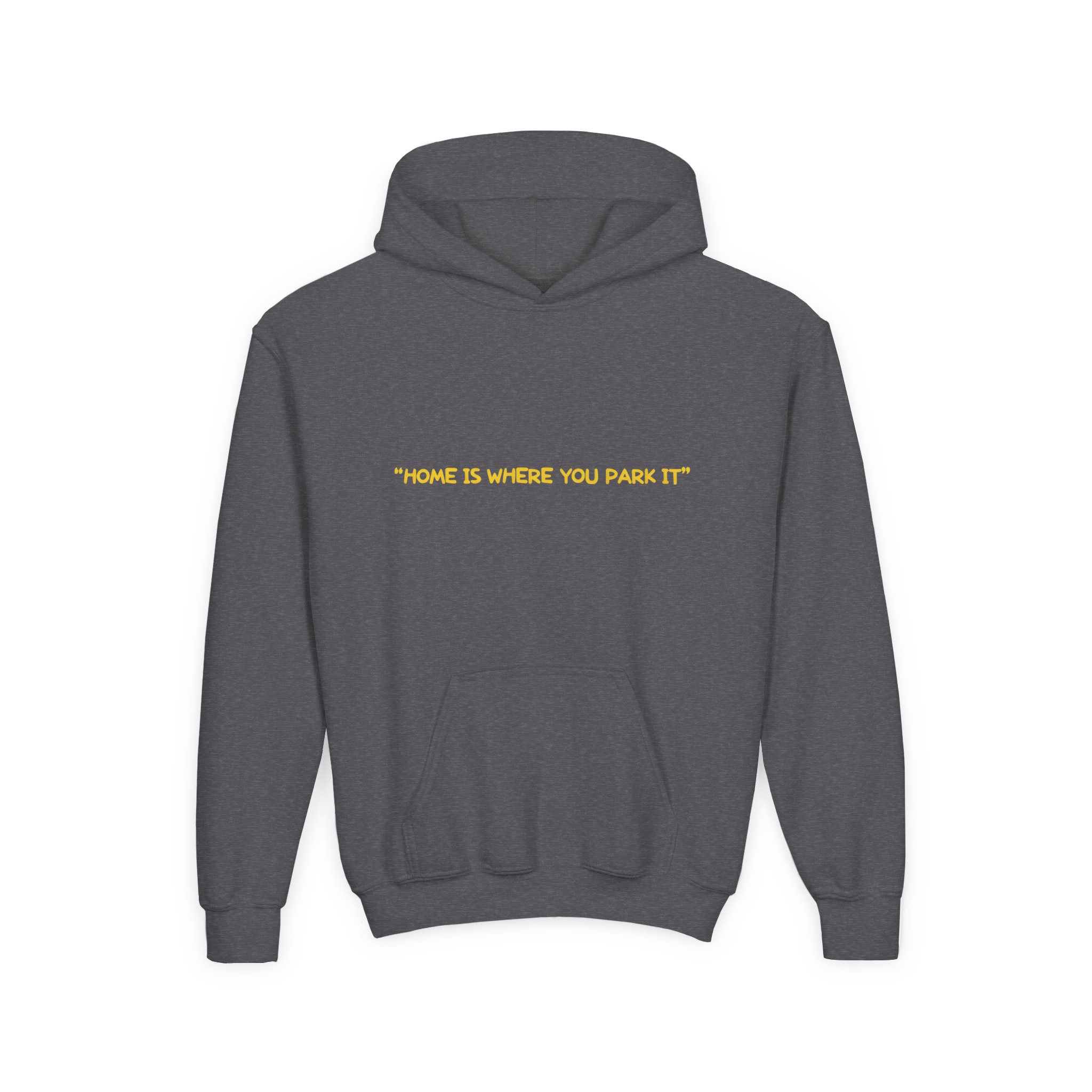 Youth Hoodie(Gildan) – "Home Is Where You Park It"" (Design Sitcom-Line)