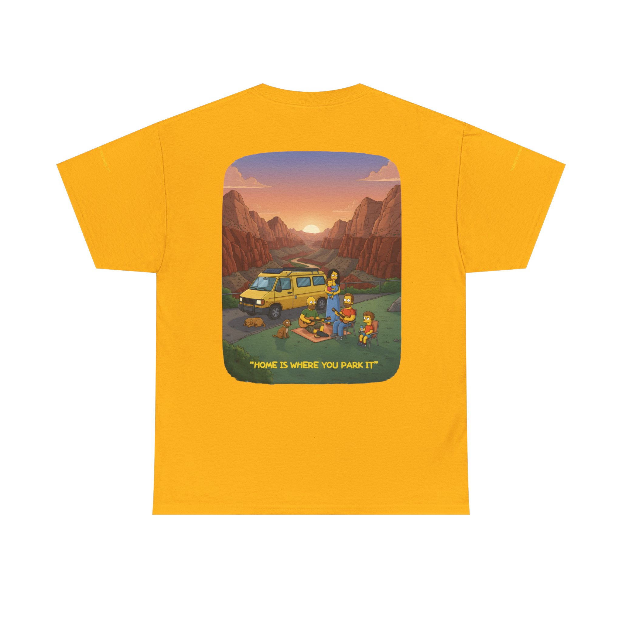 Unisex Heavy Cotton Tee — "Home Is Where You Park It" Design Sitcom-Line