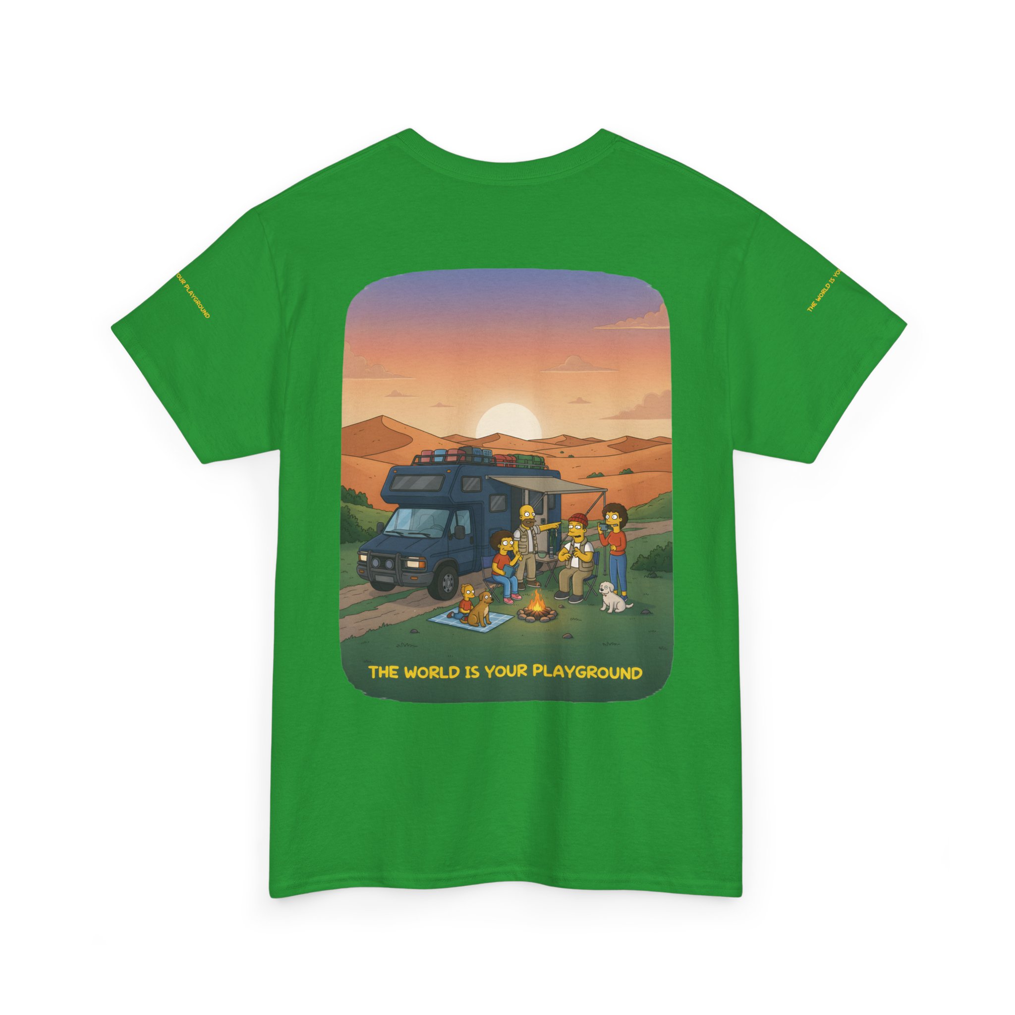 Unisex Heavy Cotton Tee — "The World Is Your playground" Design Sitcom-Line