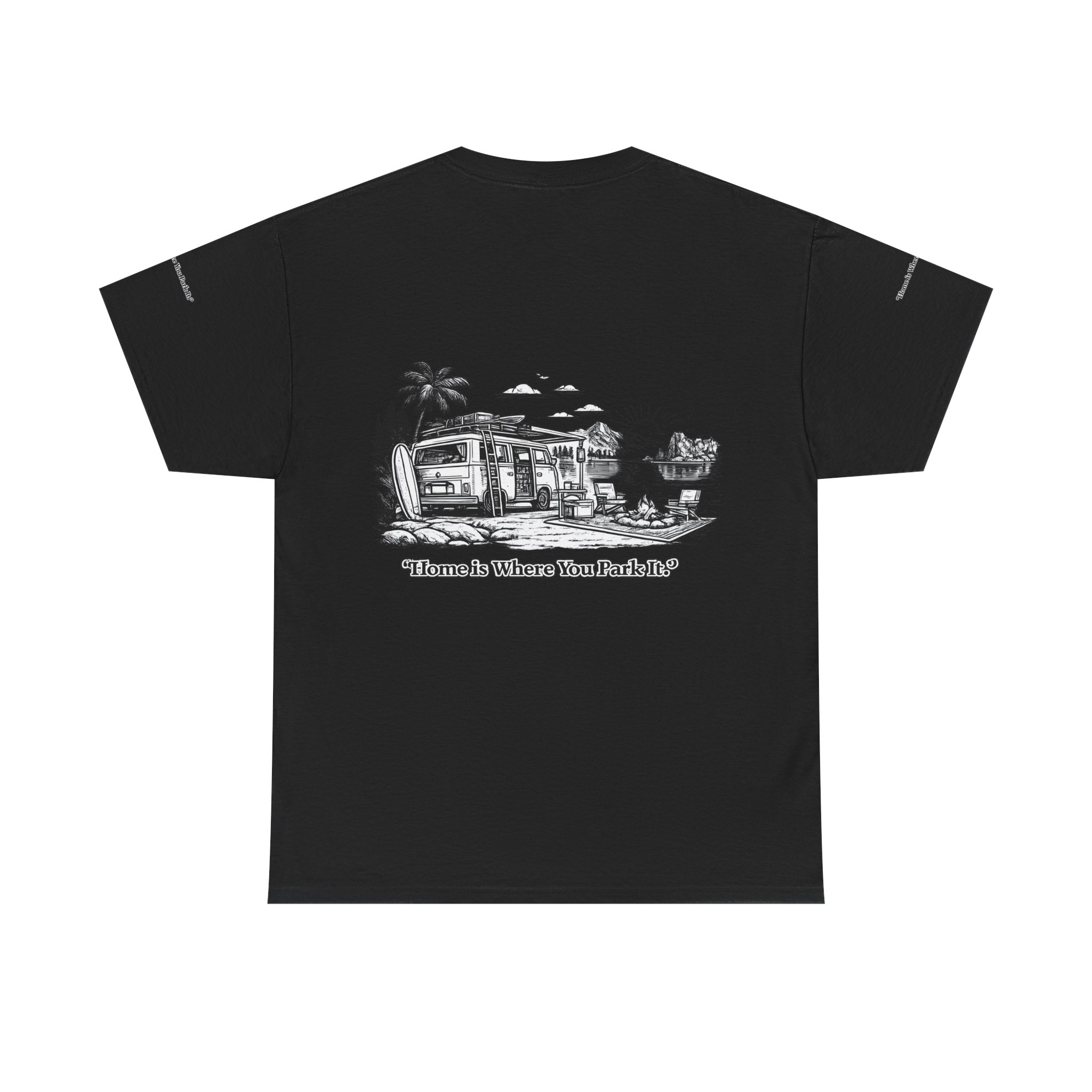 17178337010280824735_2048.jpeg Unisex Heavy Cotton Tee — "Home Is Where You Park It" Design Minimal-Line
