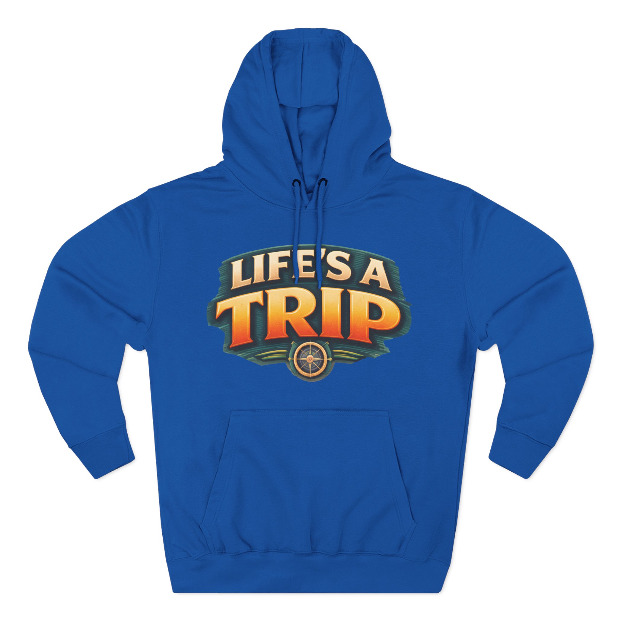 Three-Panel Fleece Hoodie - "Life s A Trip" Design Scenic-Line
