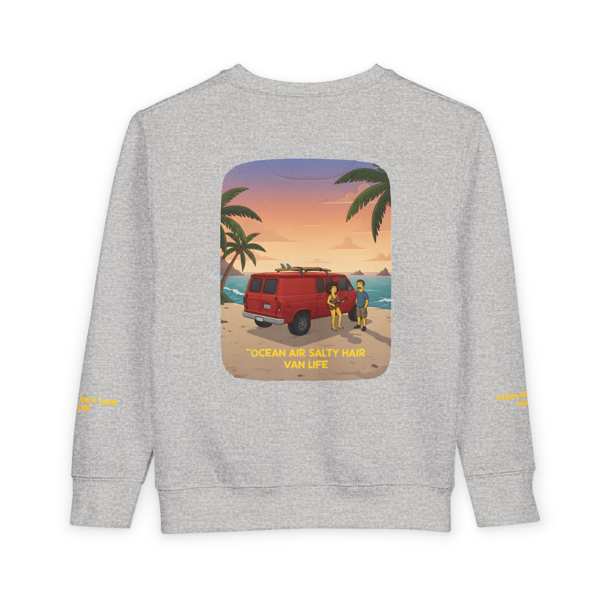 Toddler Sweatshirt - "Ocean Air Salty Hair Van Life" (Design Sitcom-Line)