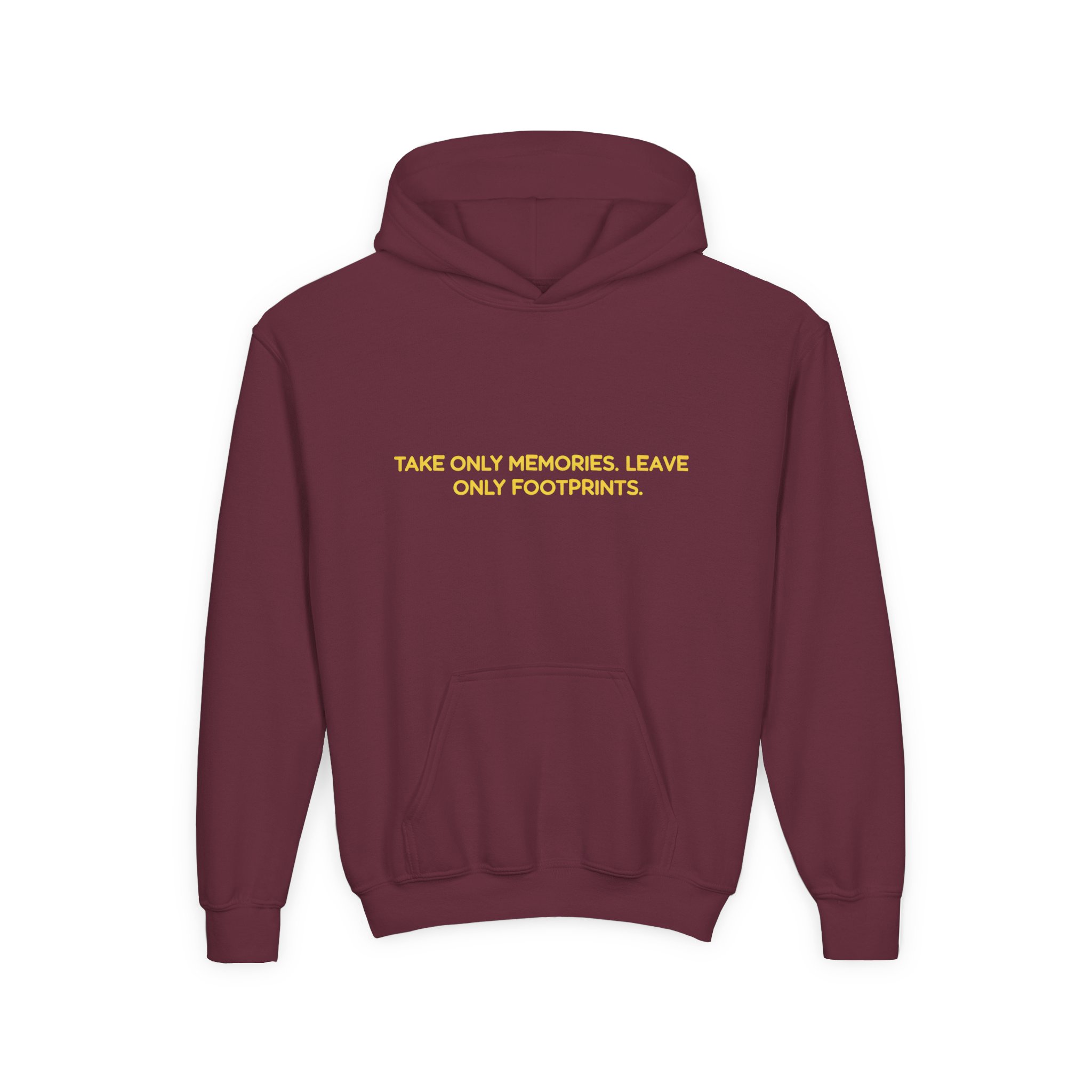 Youth Hoodie(Gildan) – "Take Only Memories-Leave Only Footprints (Design Sitcom-Line)