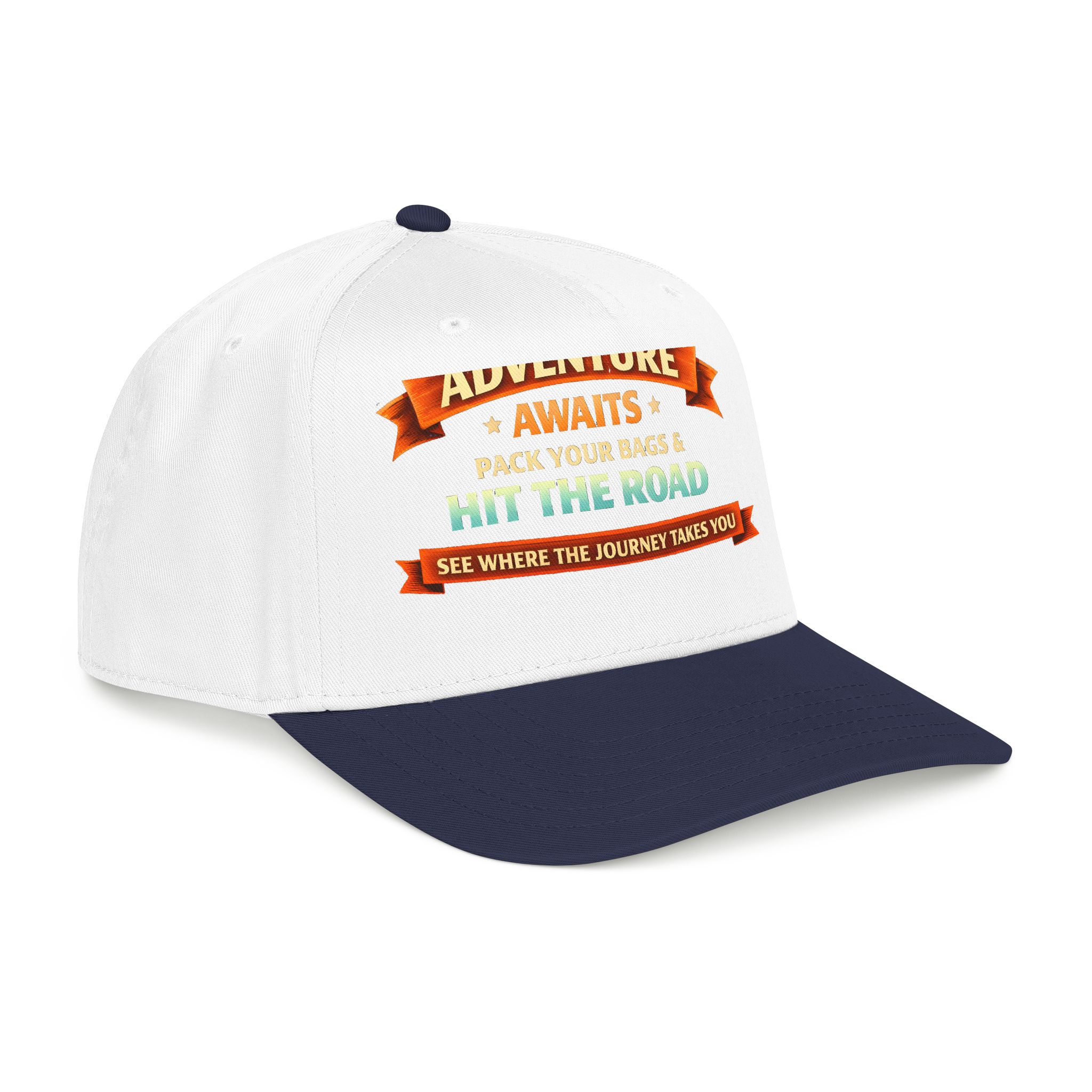 Baseball Cap - "Adventure Awaits-Pack Your Bags" Design Scenic-Line