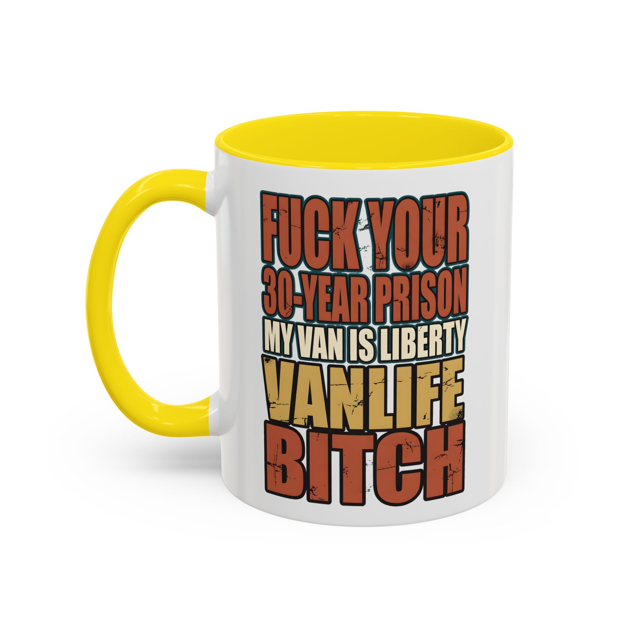 Accent Coffee Mug (11, 15oz) — "Fuck Your 30 Year" Design F**K-Line