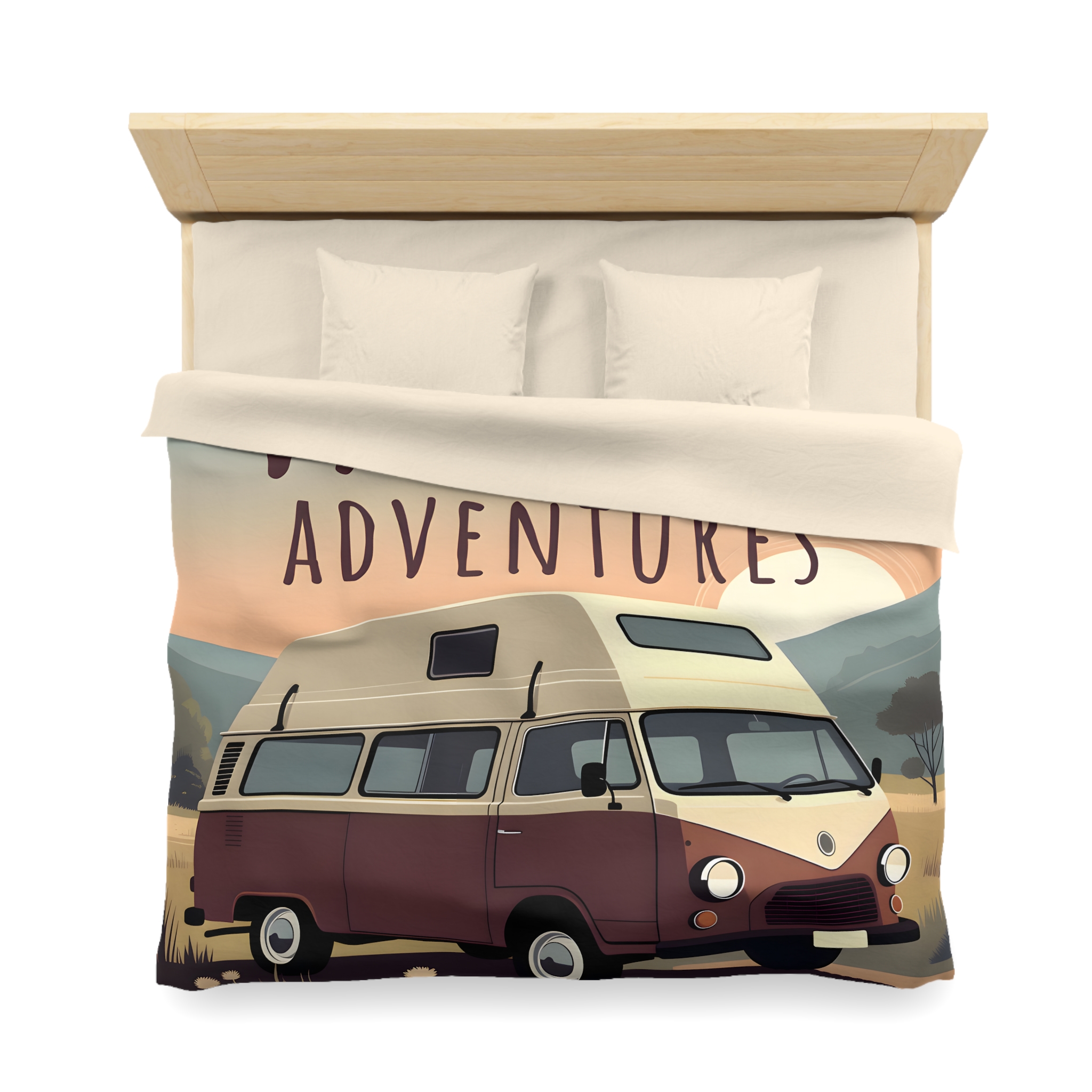 17221753375926265487_2048.jpeg Duvet Cover - 'Vanlife Adventures' Retro Camper Bedding