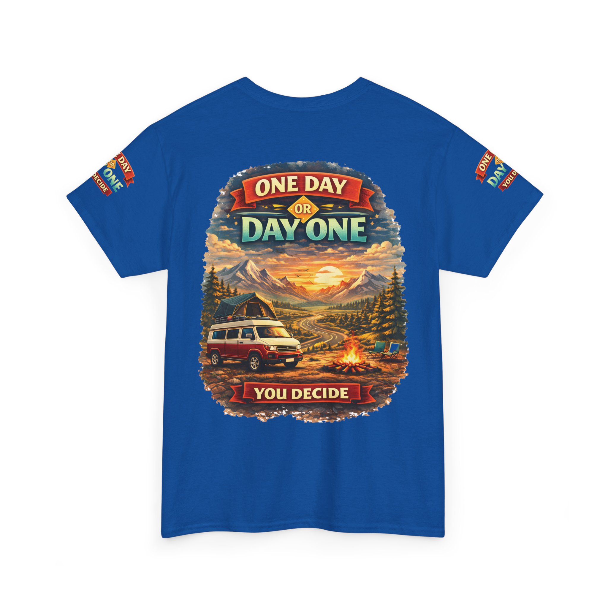 1723158275034207094_2048.jpeg Unisex Heavy Cotton Tee — "One Day Or Day One" Design Scenic-Line