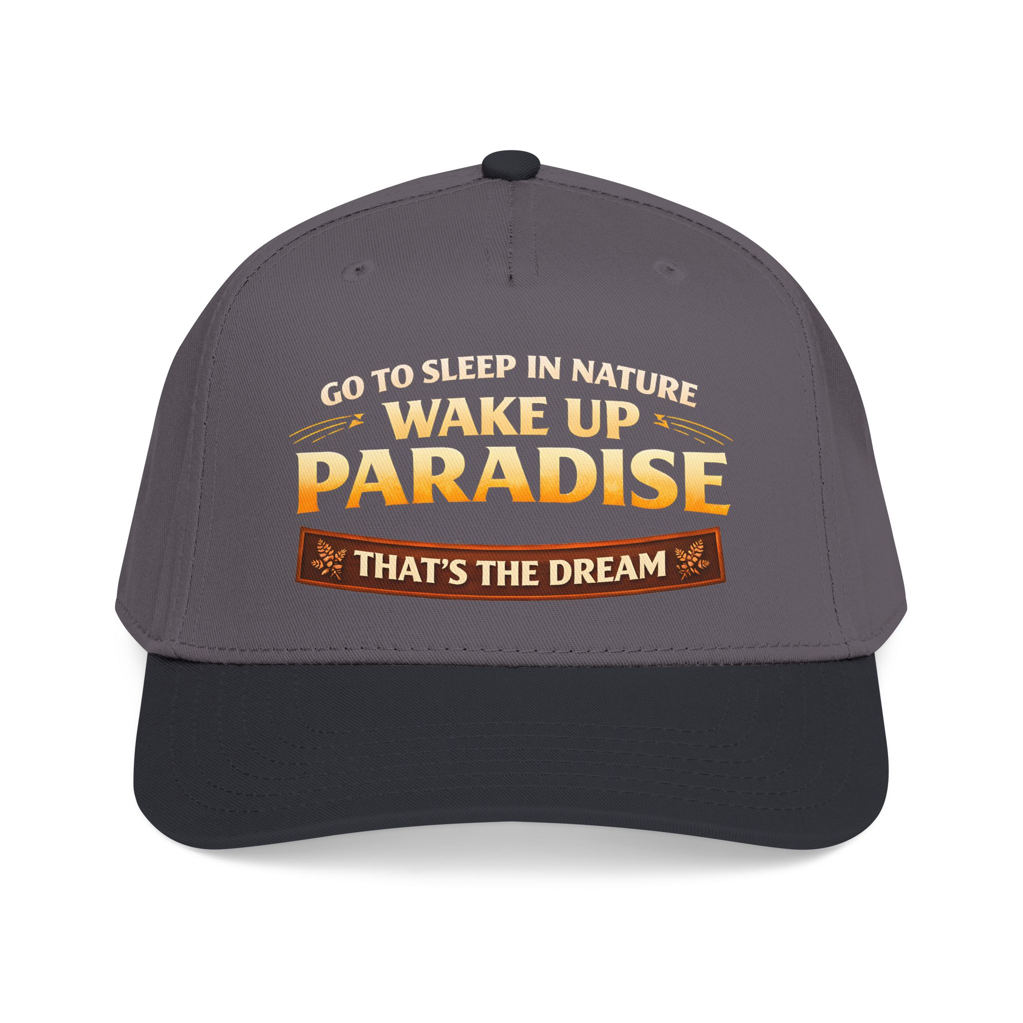 Baseball Cap - "Go sleep Nature-Wake Up Paradise" Design Scenic-Line