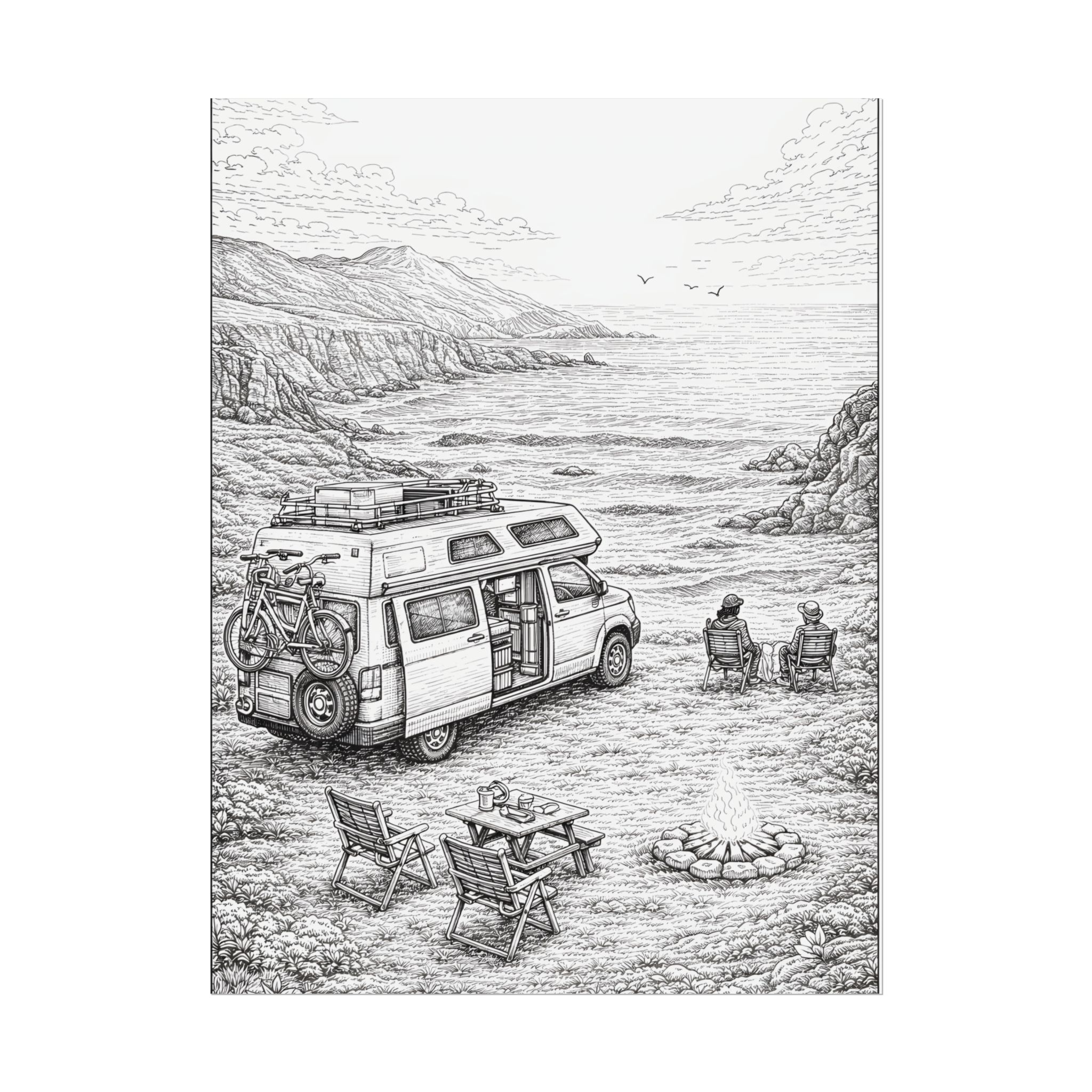 17237899950774421130_2048-1.jpeg Campervan Poster — Vintage RV Camping Landscape Wall Art