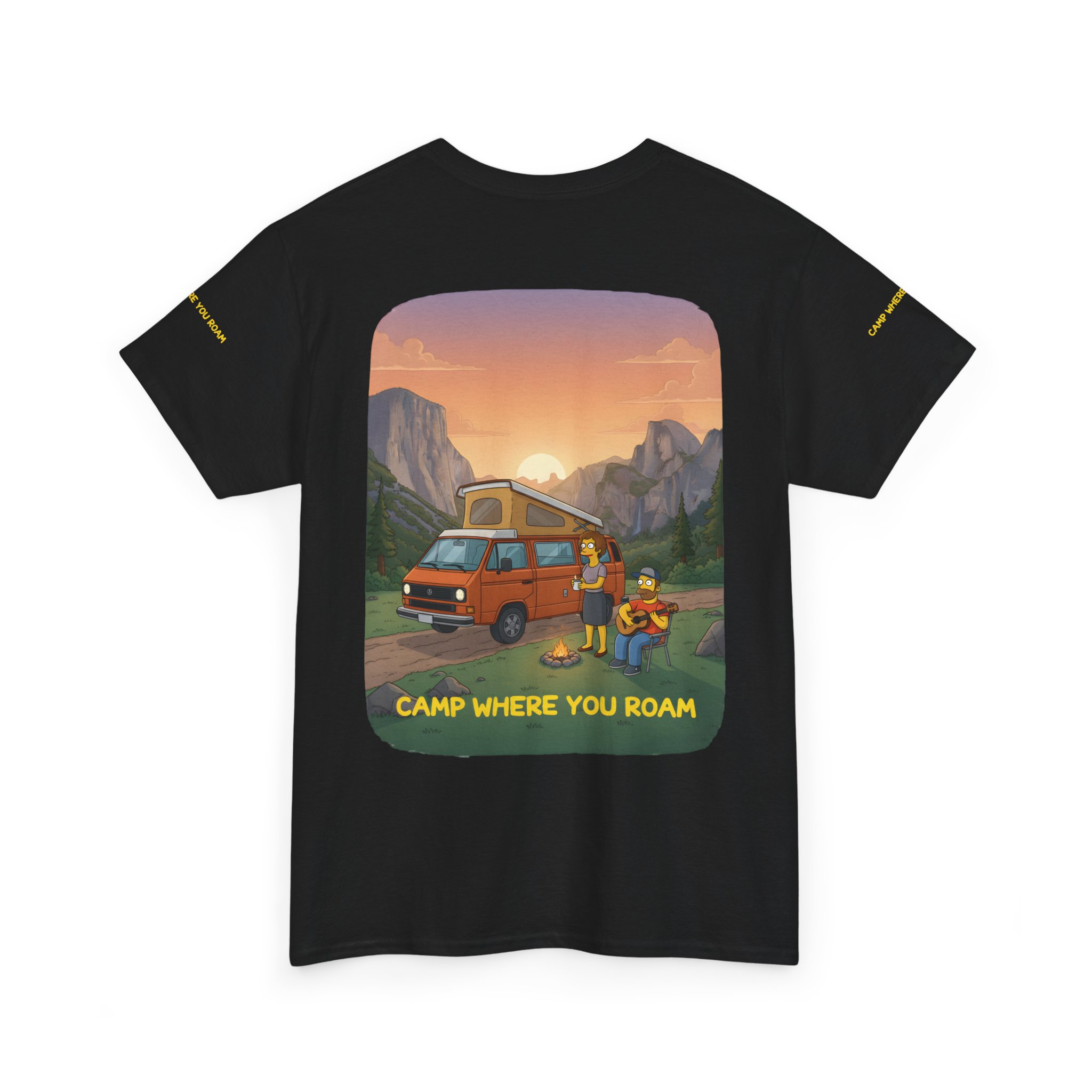 Unisex Heavy Cotton Tee — "Camp Where You Roam" Design Sitcom-Line