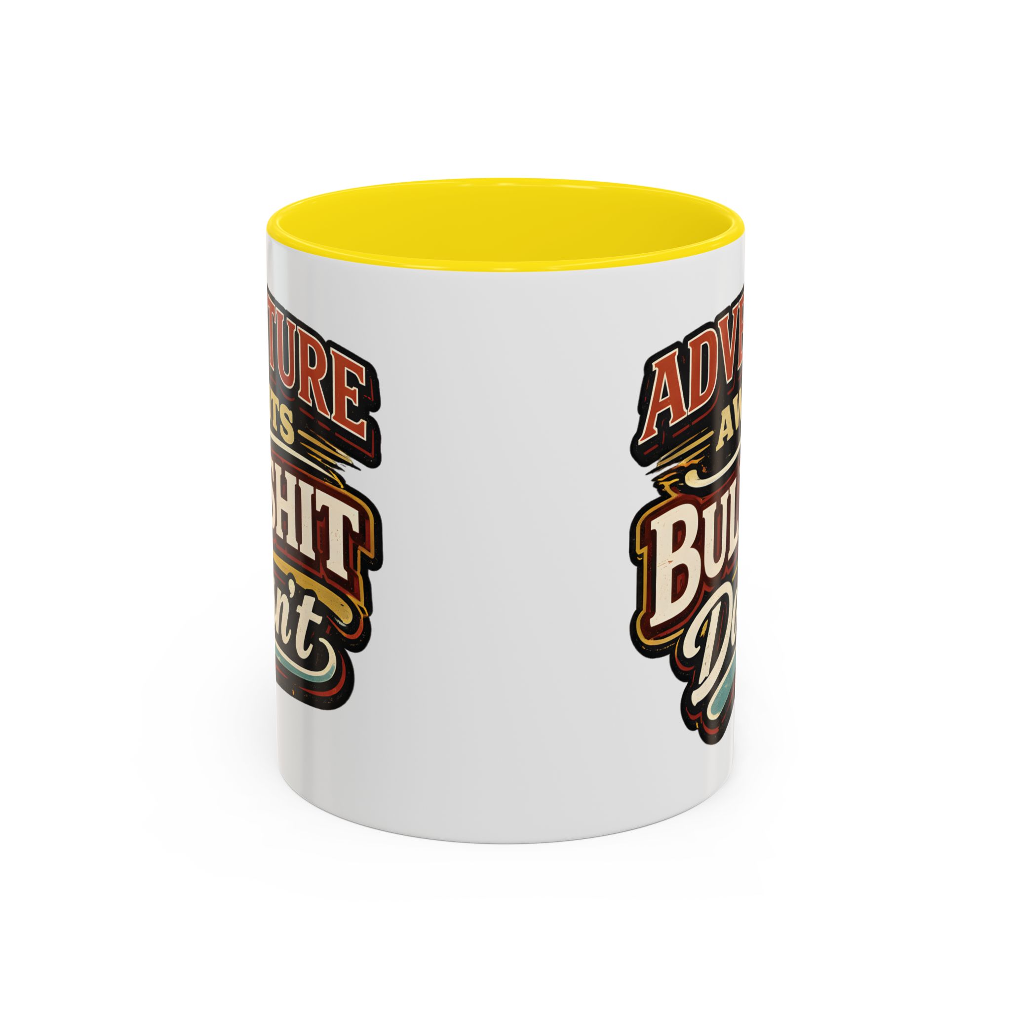 Accent Coffee Mug (11, 15oz) — "Adventure Awaits" Design F**K-Line