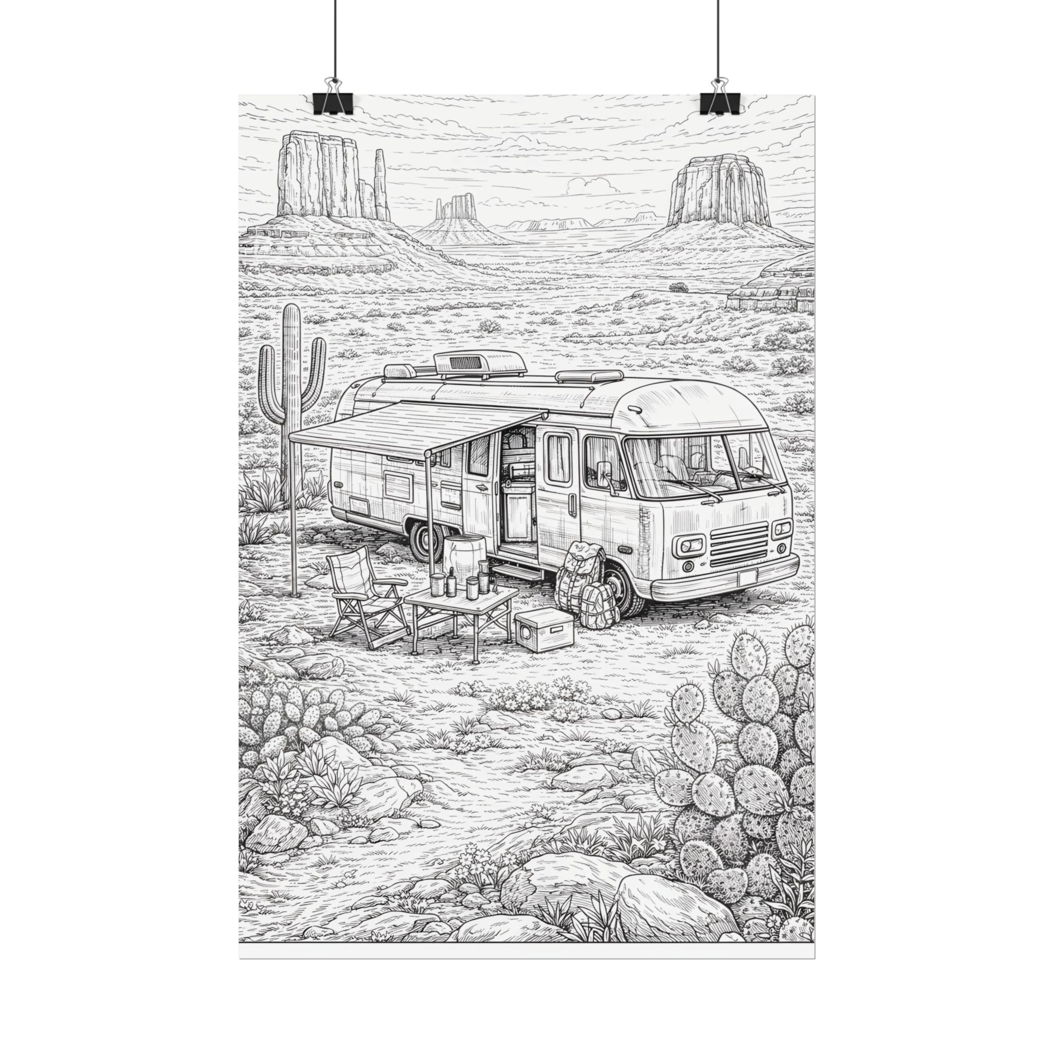 17262317449143991053_2048-1.jpeg Campervan Poster — Vintage RV Camping Landscape Wall Art