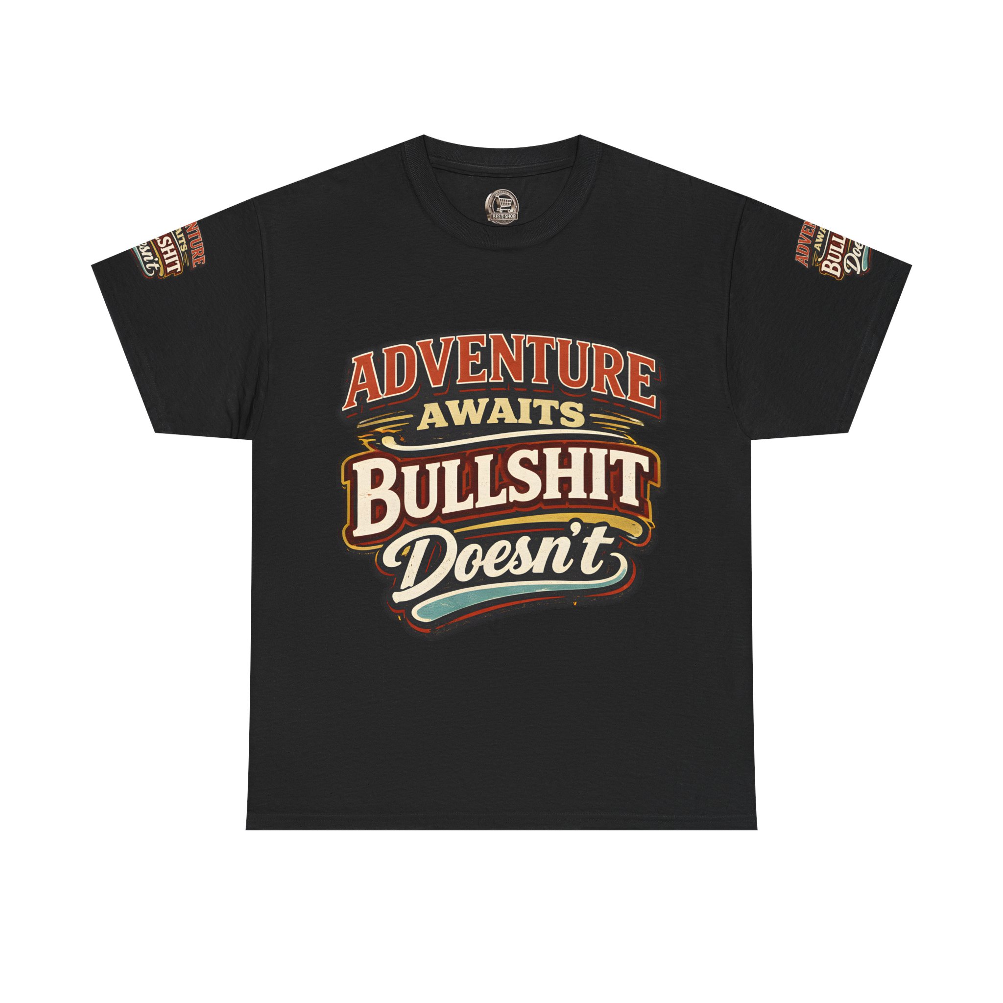 Unisex Heavy Cotton Tee — "Adventure Awaits" Design F**K-Line