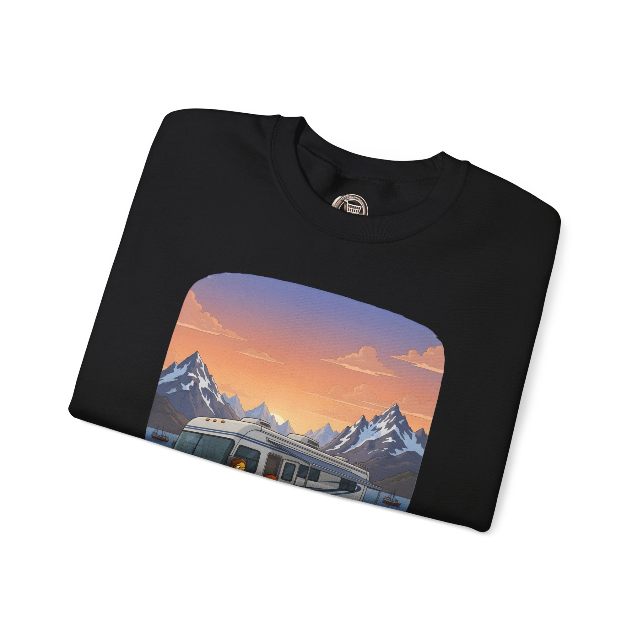 Unisex Heavy Blend™ Crewneck Sweatshirt — "Not All Who Wander Are Lost" Design Sitcom-Line