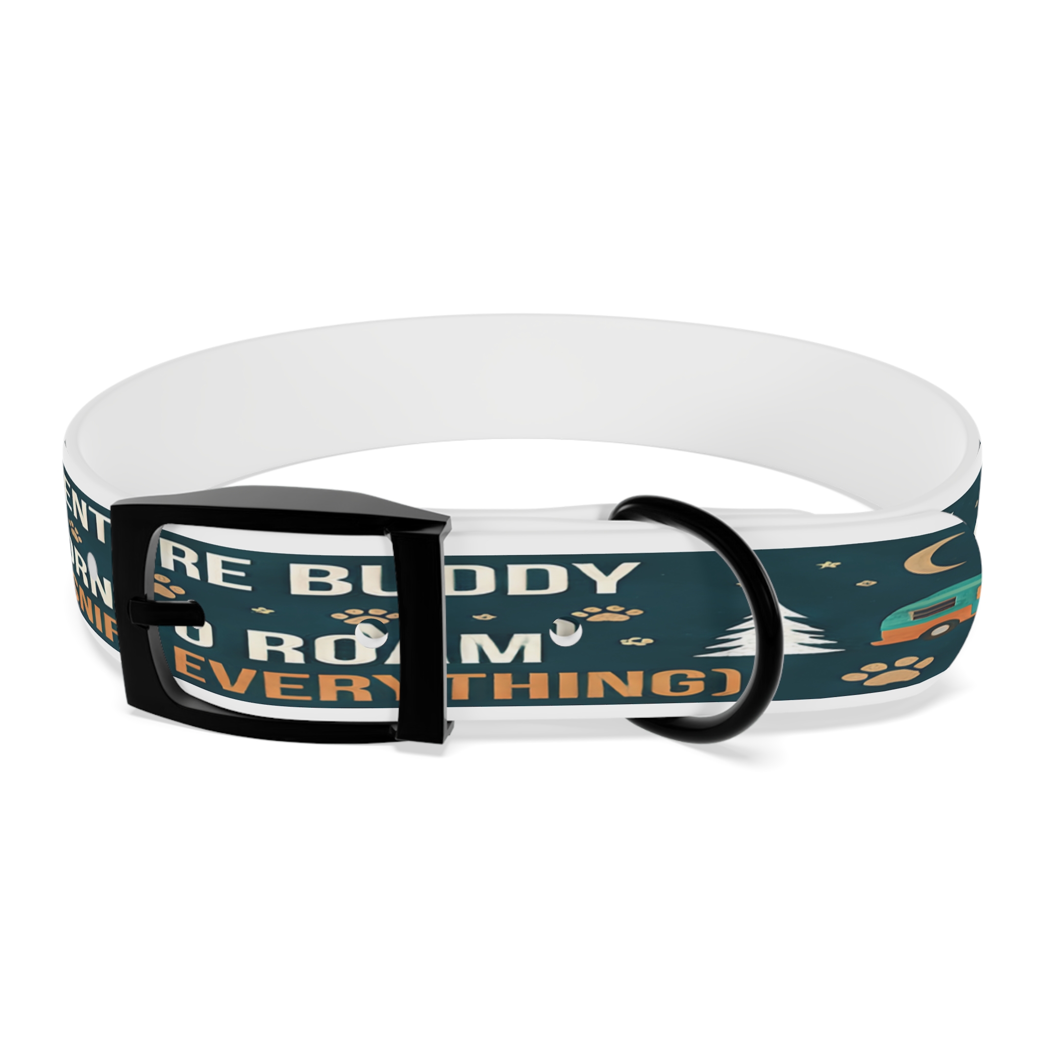 1727806065885881272_4096.jpeg Dog Collar — 'Born to Roam (and Sniff Everything)' Outdoor Pet Collar