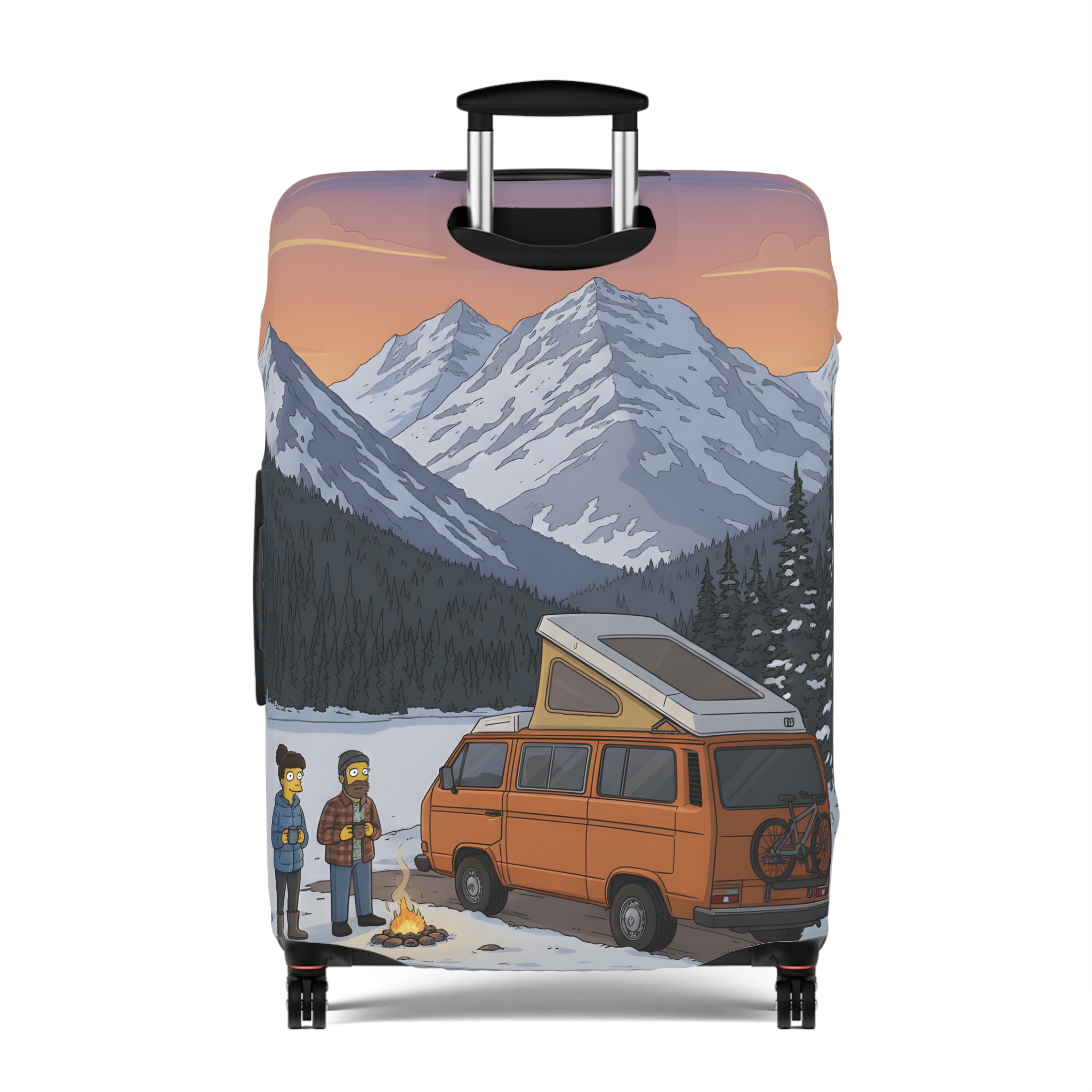 17279168005006999658_2048.jpeg Luggage Cover — Adventure Camper Sketch Travel Suitcase(Design Sitcom-Line)