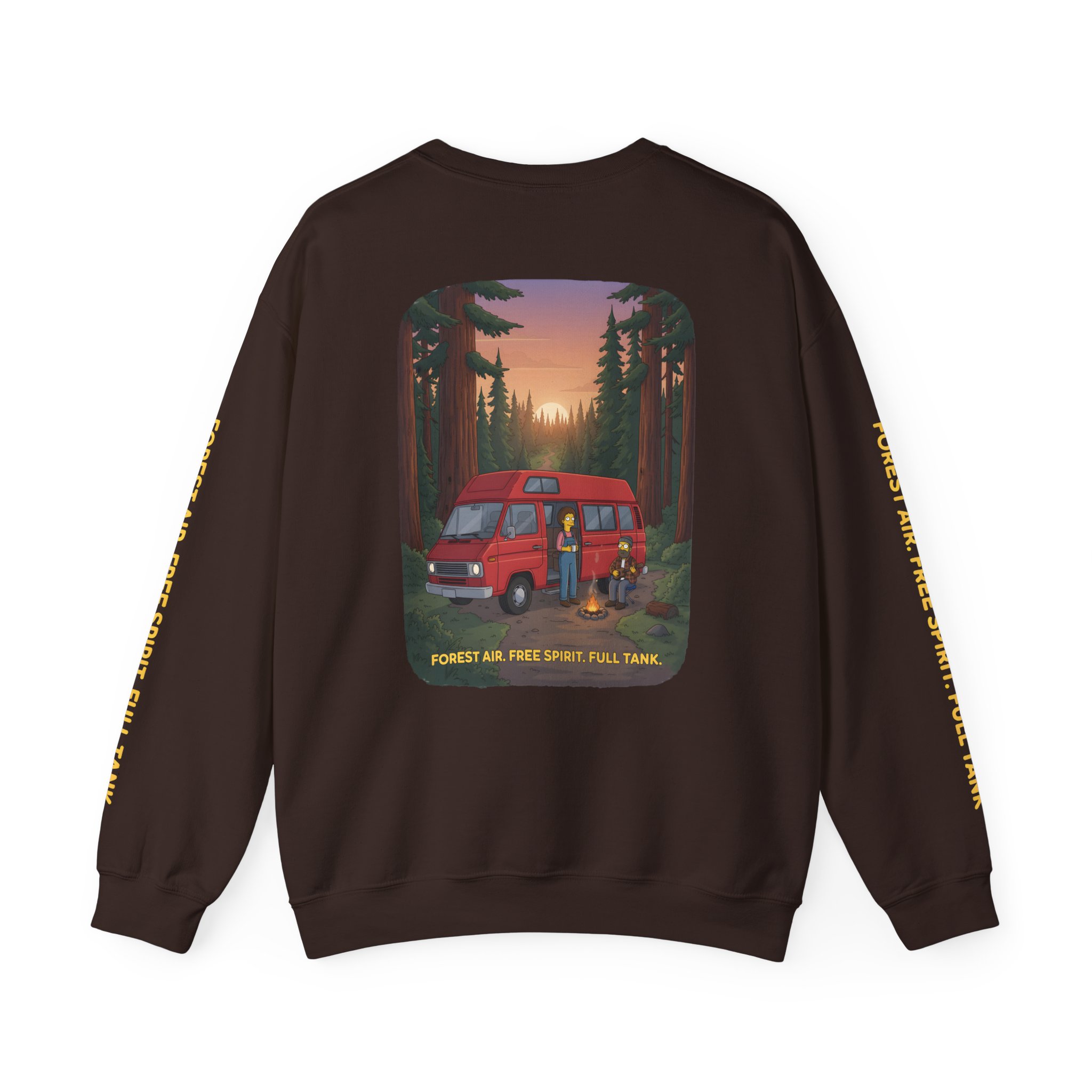 17285428814113002501_2048.jpeg Unisex Heavy Blend™ Crewneck Sweatshirt — "Forest Air Free Spirit Full Tank" Design Sitcom-Line