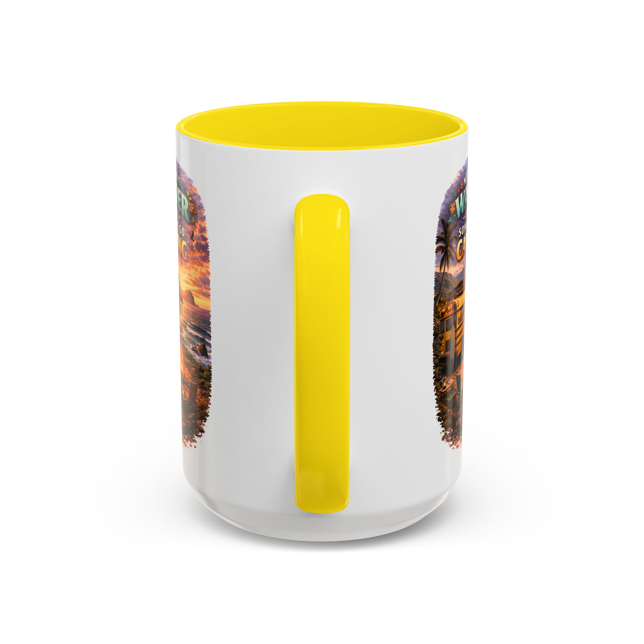 Accent Coffee Mug (11, 15oz) — "Not All Who Wander Are Lost" Design Scenic-Line