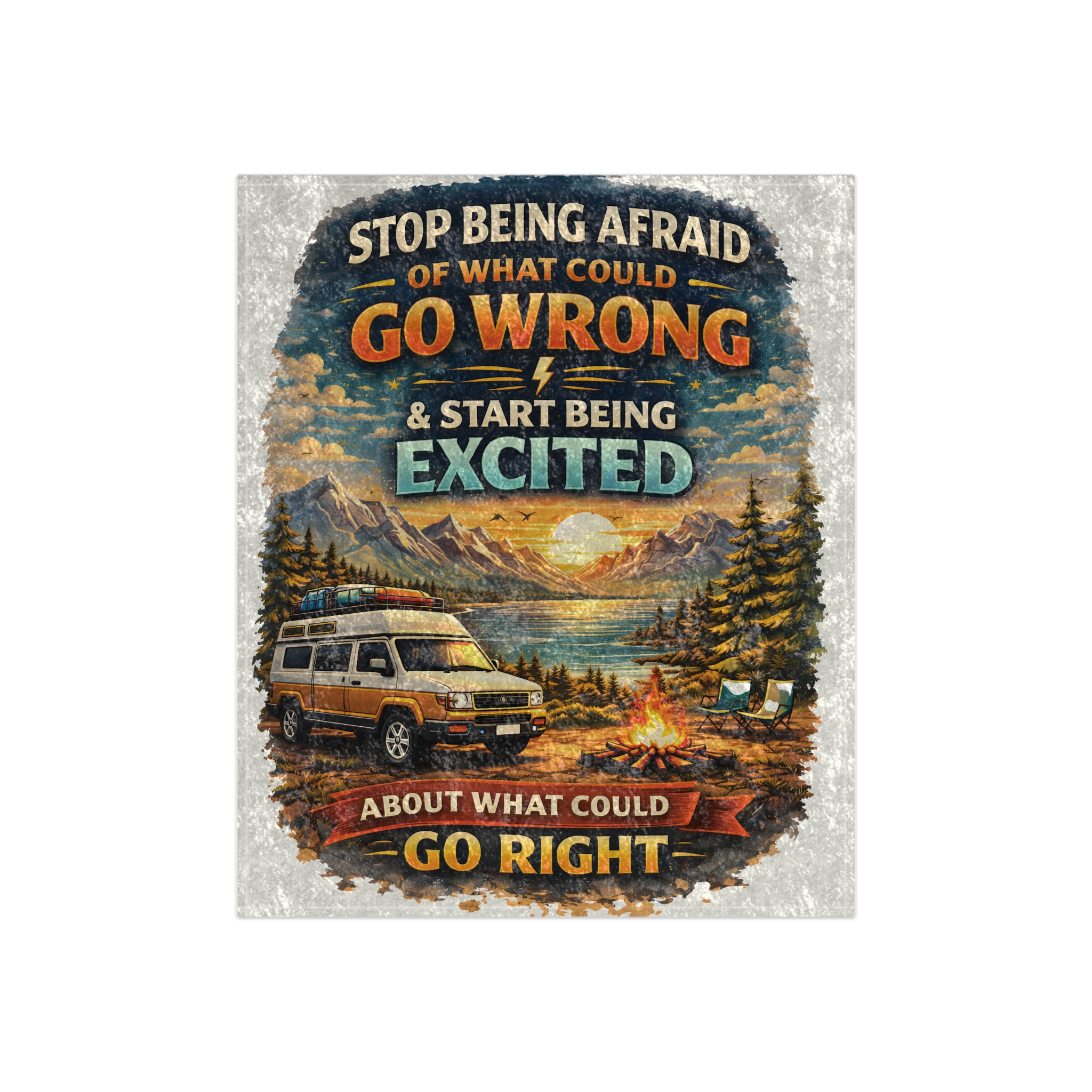 17306028487364308810_2048.jpeg Crushed Velvet Blanket —"Stop Being Afraid Of What Could Go Wrong" Design Scenic-Line (Campervan)