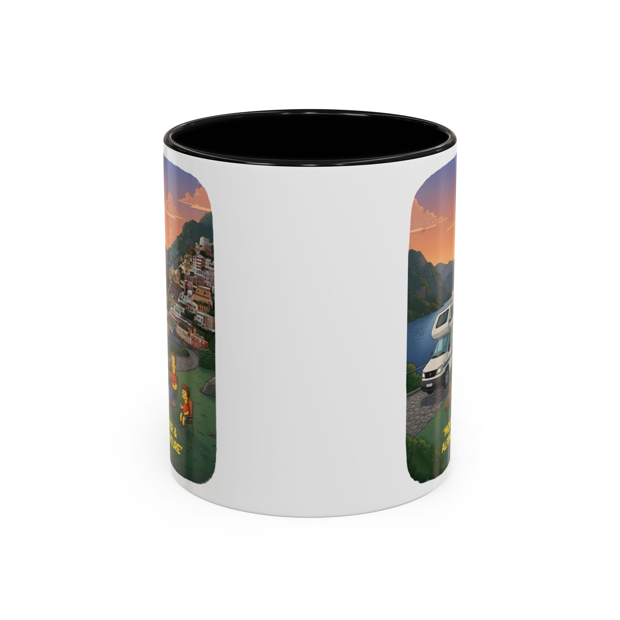 Accent Coffee Mug (11, 15oz) — "Mountain Air-Alpine Adventure" Design Sitcom-Line
