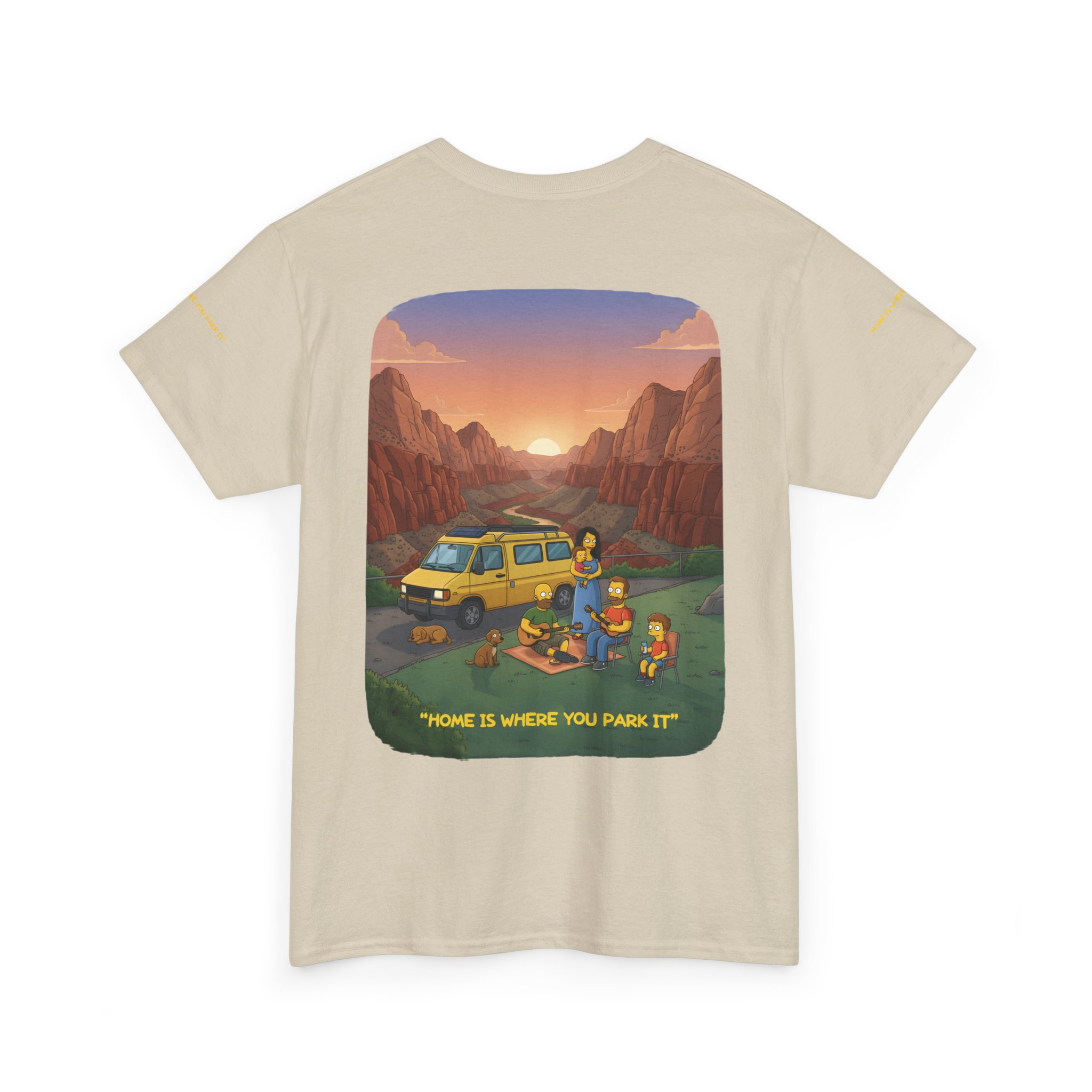 Unisex Heavy Cotton Tee — "Home Is Where You Park It" Design Sitcom-Line
