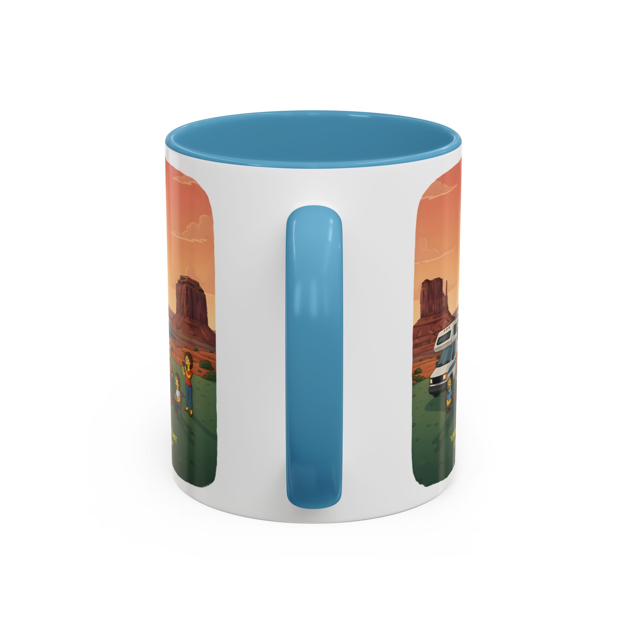 Accent Coffee Mug (11, 15oz) — "Life Is A Journey-Not A Destination" Design Sitcom-Line