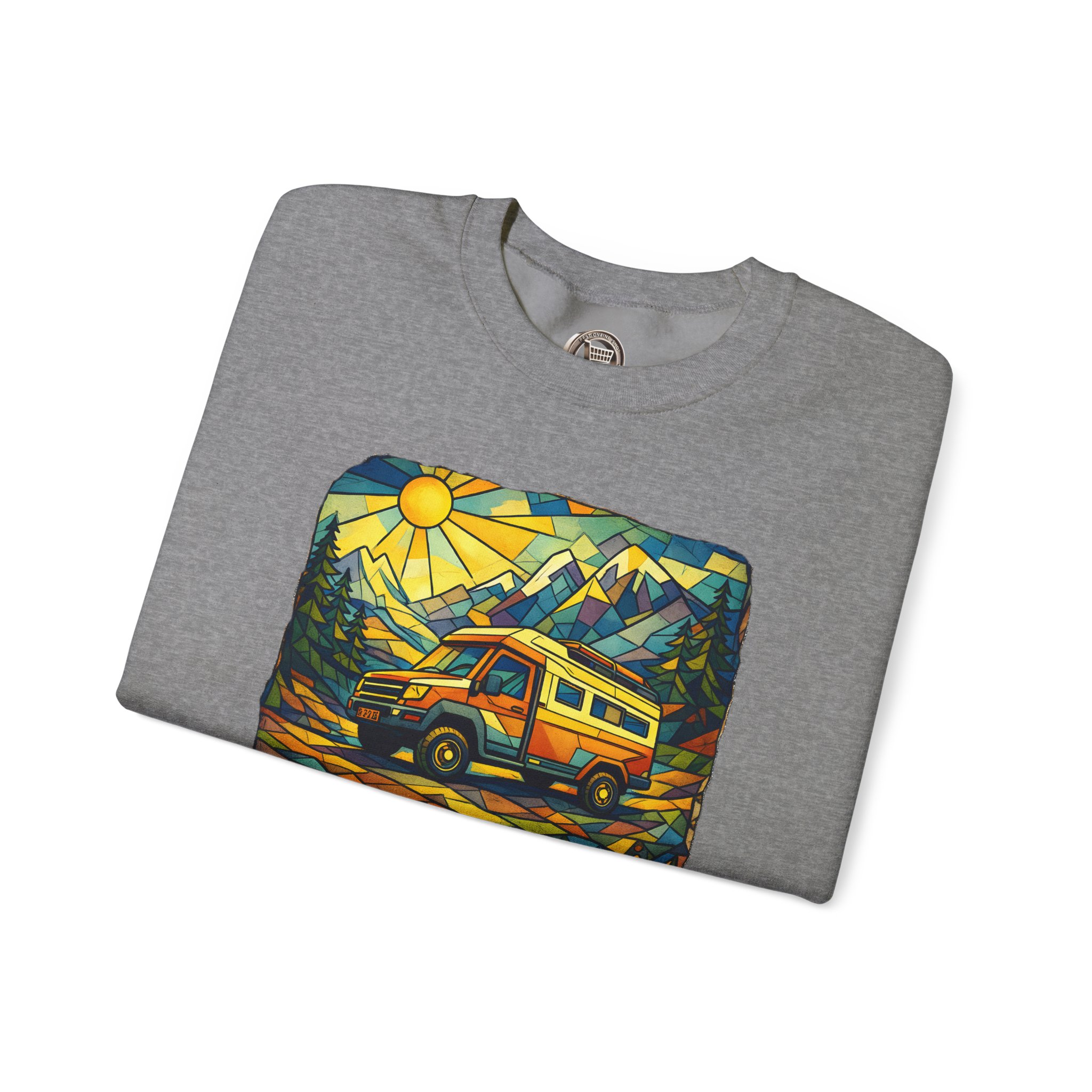 17332265714449872735_2048.jpeg Unisex Heavy Blend™ Crewneck Sweatshirt — "Live Every Day InFull Color" Design Cubic-Line