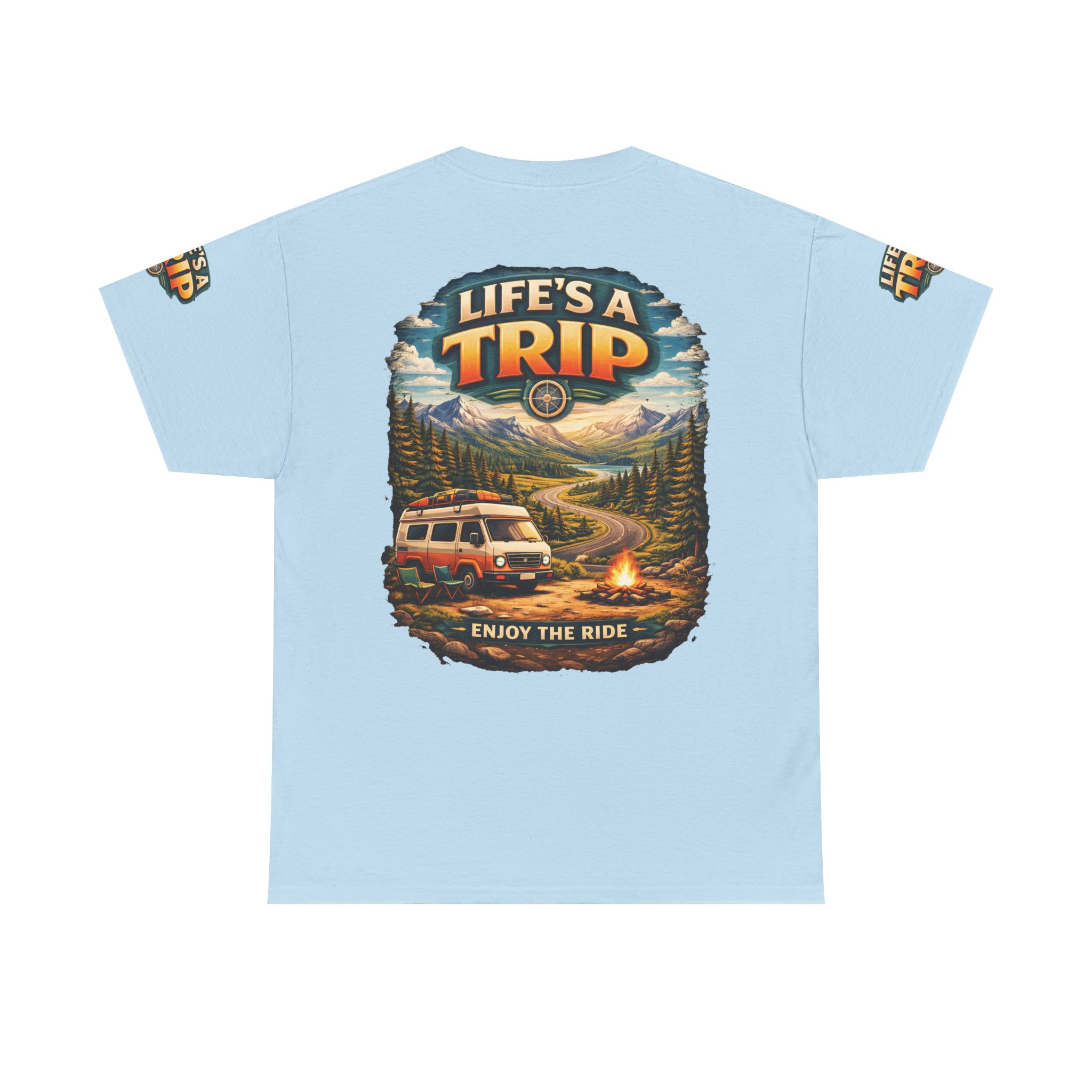 17352719757936175837_2048.jpeg Unisex Heavy Cotton Tee — "Live´s A Trip-Enjoy The Ride" Design Scenic-Line