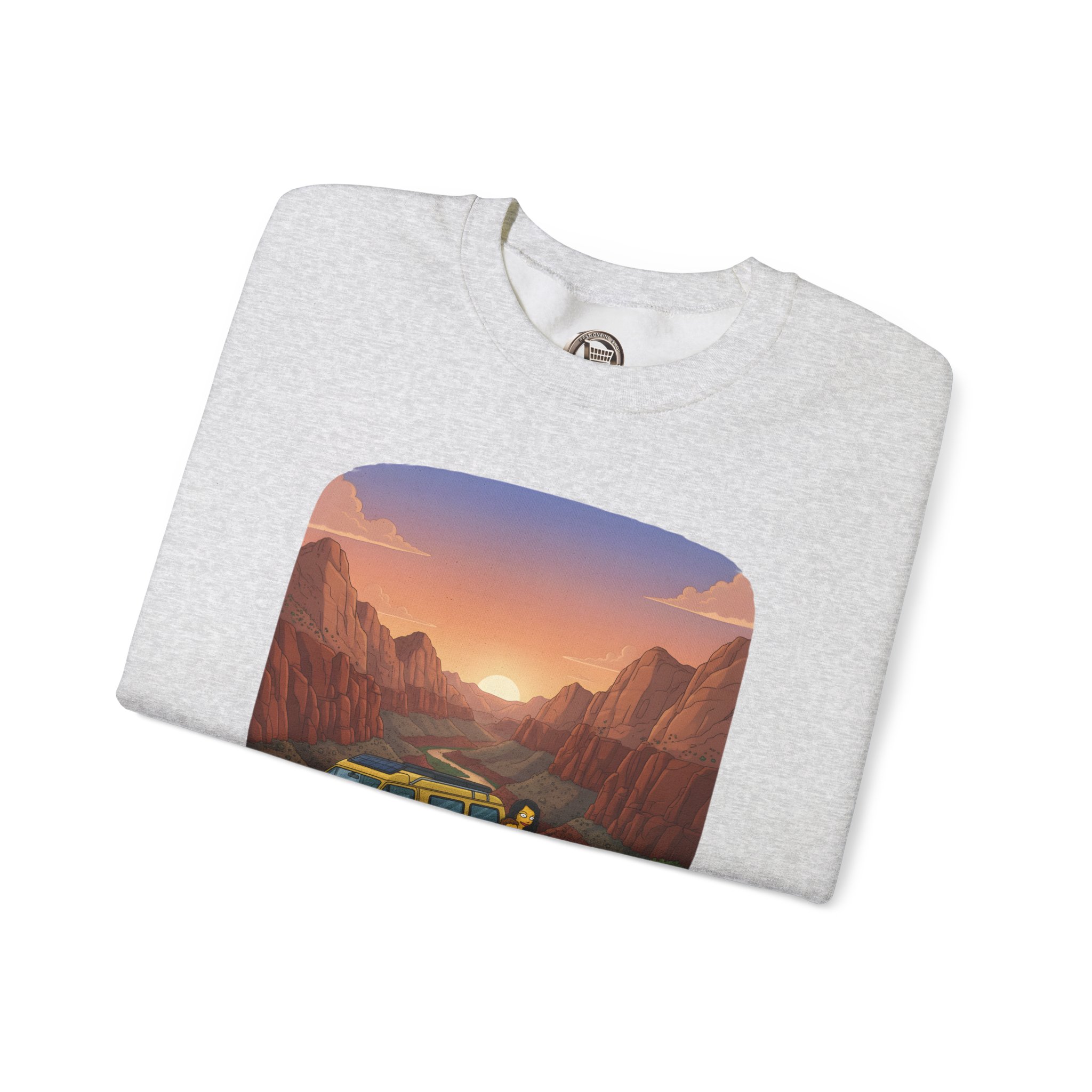Unisex Heavy Blend™ Crewneck Sweatshirt — "Home Is Where You Park It" Design Sitcom-Line