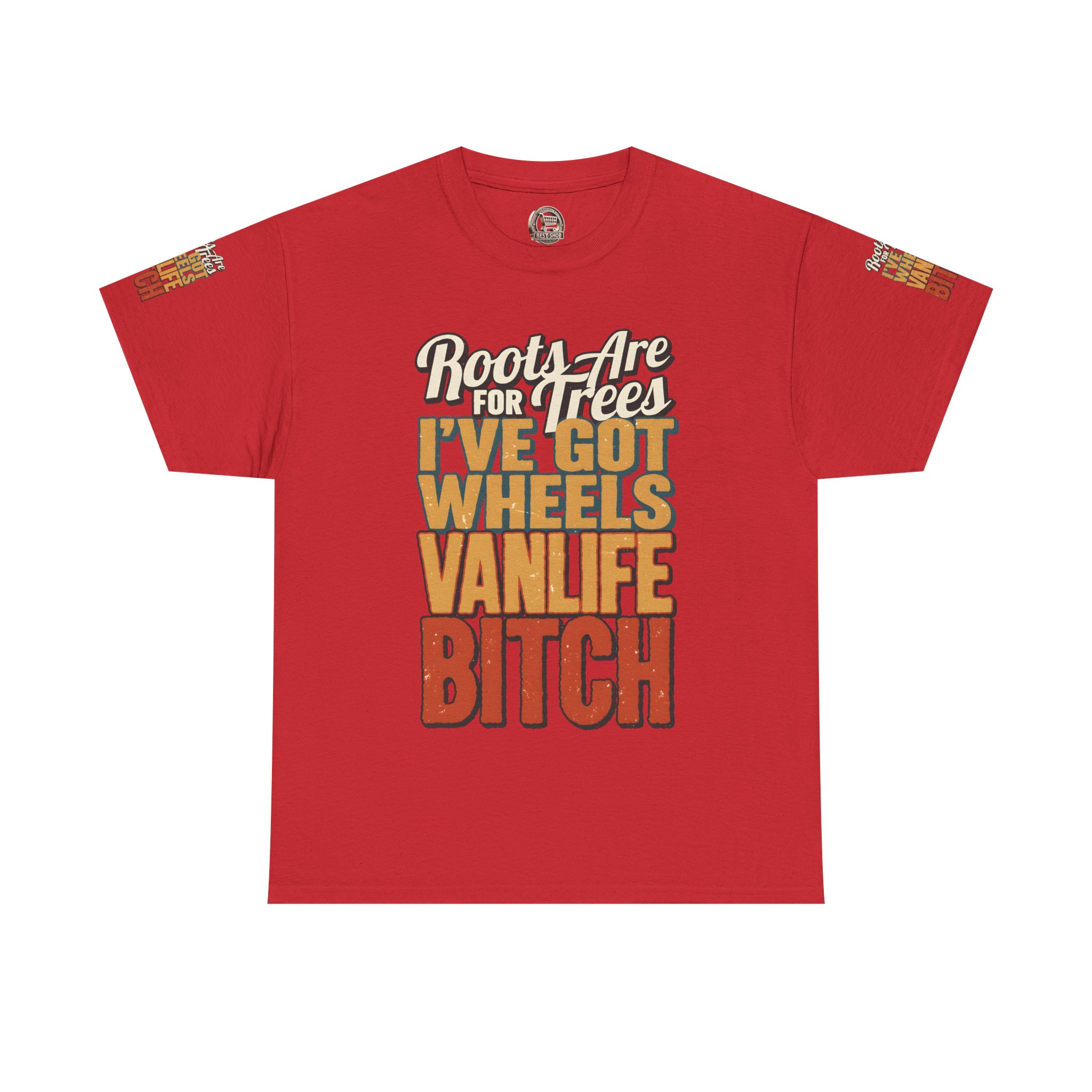Unisex Heavy Cotton Tee — "Roots Are For Trees" Design F**K-Line