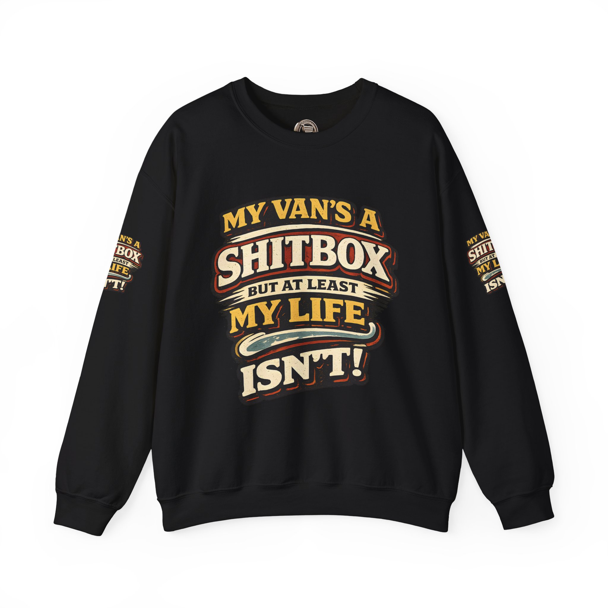 17374480243727613200_2048.jpeg Unisex Heavy Blend™ Crewneck Sweatshirt — "My Van`s A Shitbox" Design F**K-Line