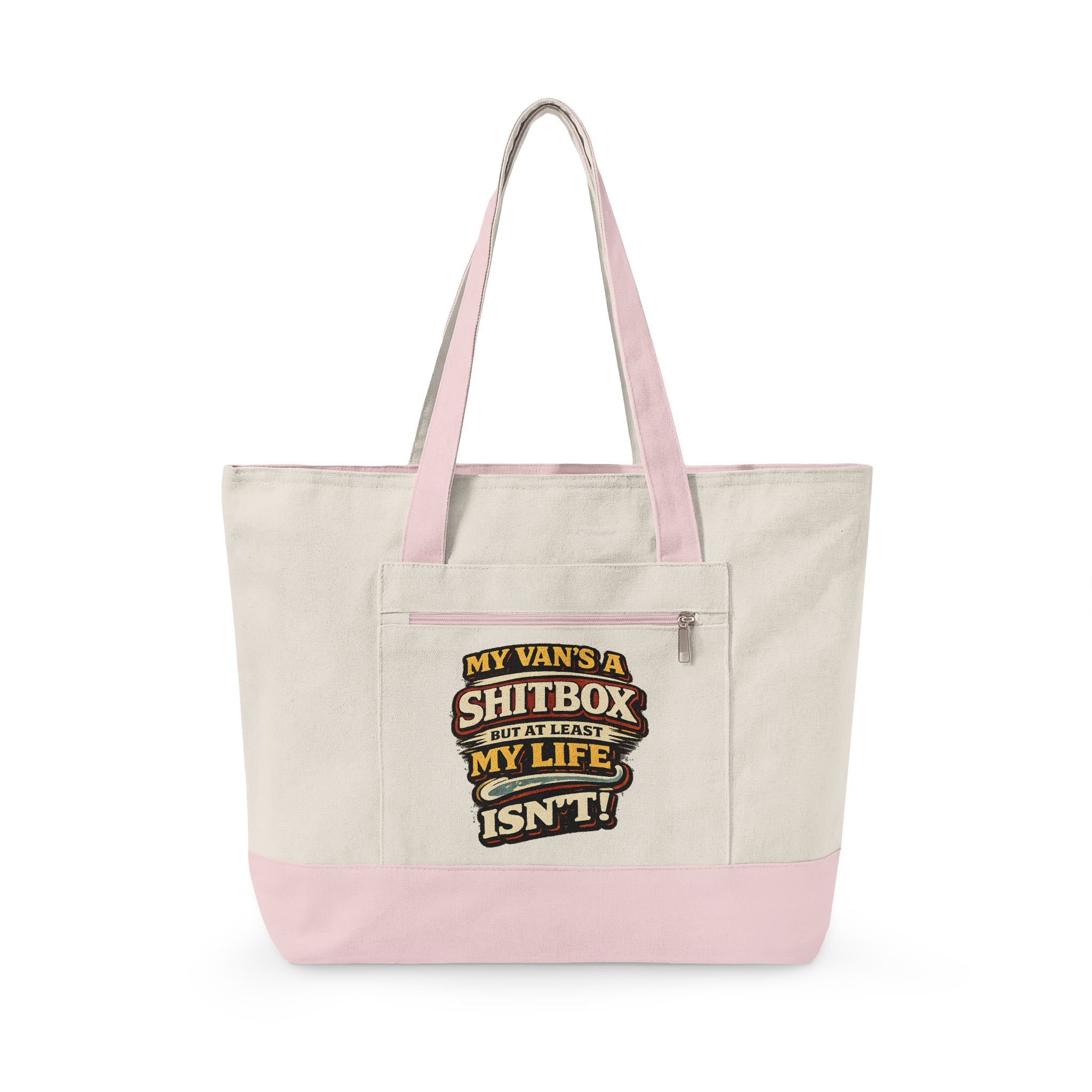 Zippered Canvas Tote — "My Vans A Shitbox" (Design F**K-Line)