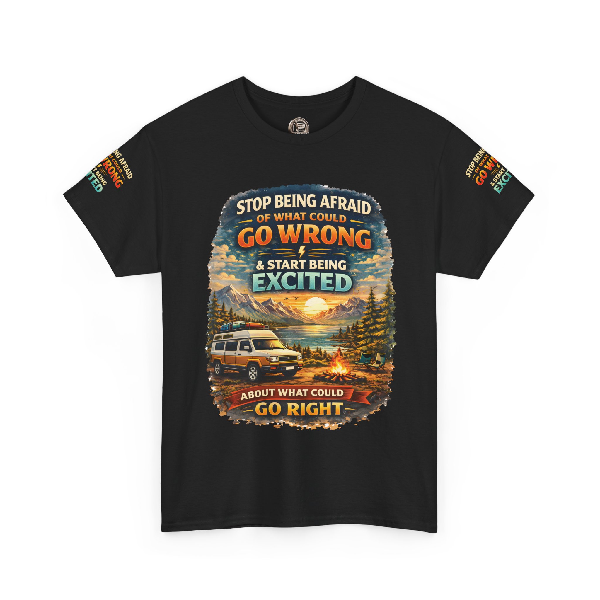 17383516976118926569_2048.jpeg Unisex Heavy Cotton Tee — "Stop Being Afraid Of What Could Go Wrong" Design Scenic-Line