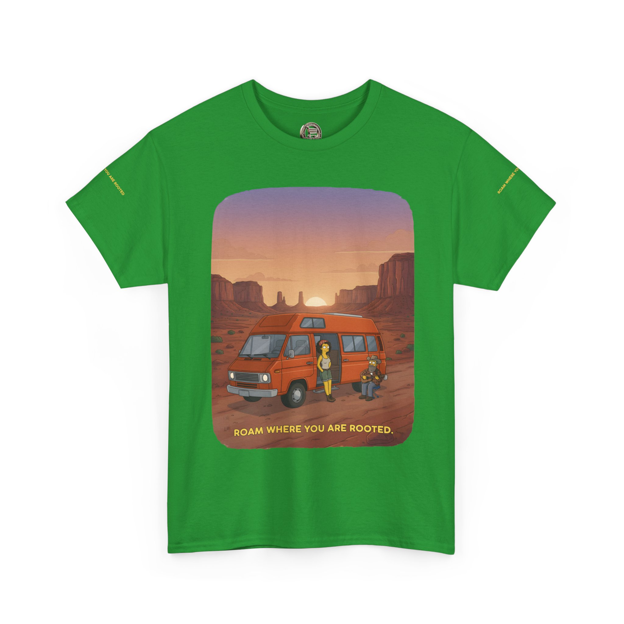 Unisex Heavy Cotton Tee — "Roam Where You Are Rooted" Design Sitcom-Line