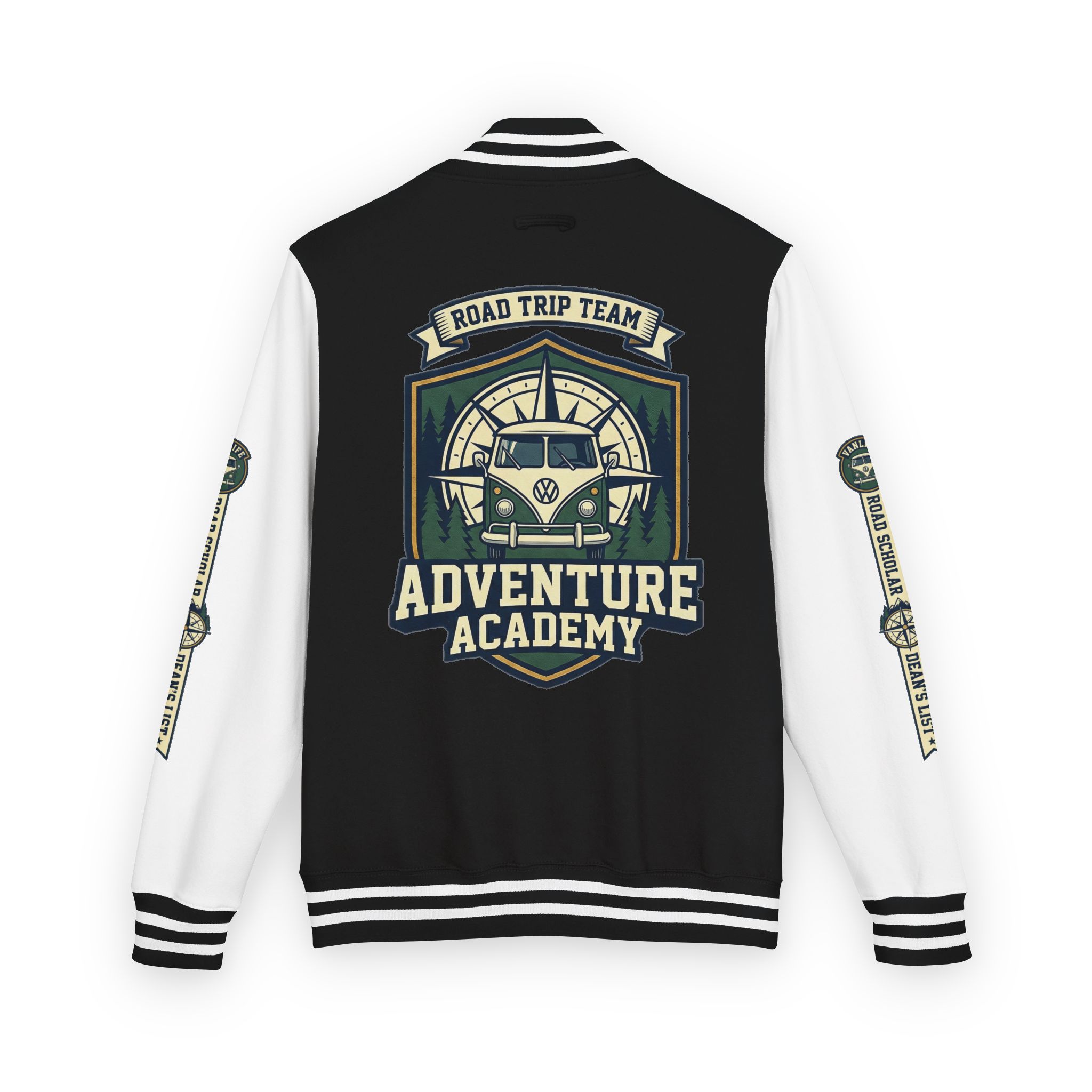 Unisex Heavyweight Letterman Jacket (Awdis) —"Adventure Academy" Road Trip Team Varsity Jacket