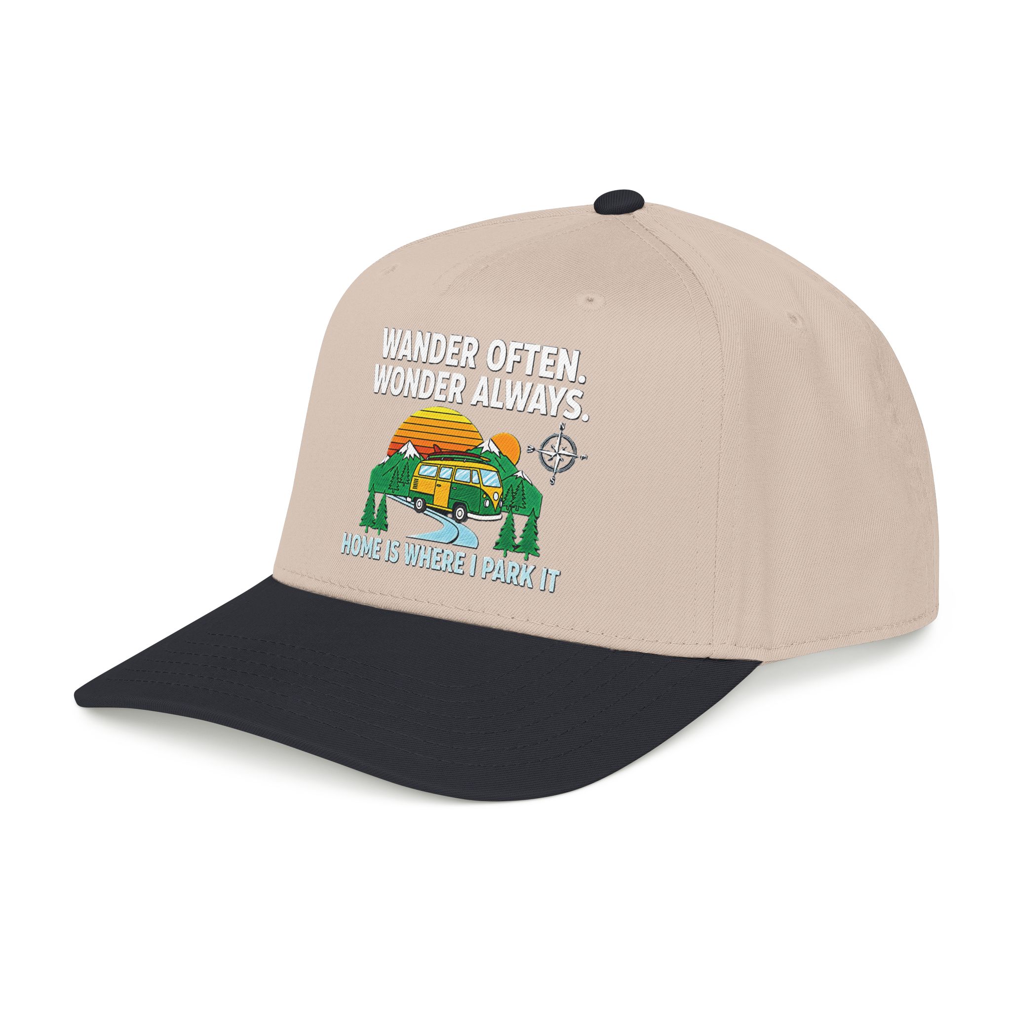 Baseball Cap — "Fueled by Exploration" Adventure Is My Compass Camper Hat